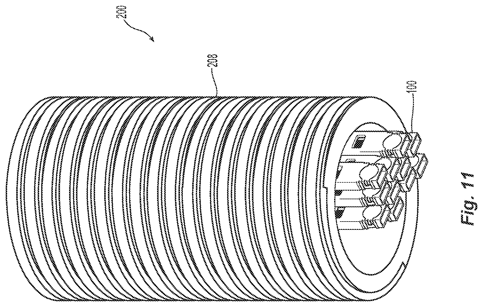 Patent US12422627 Figure 10 – Data center interconnect for optical trunk cables having miniature multi-fiber ferrules