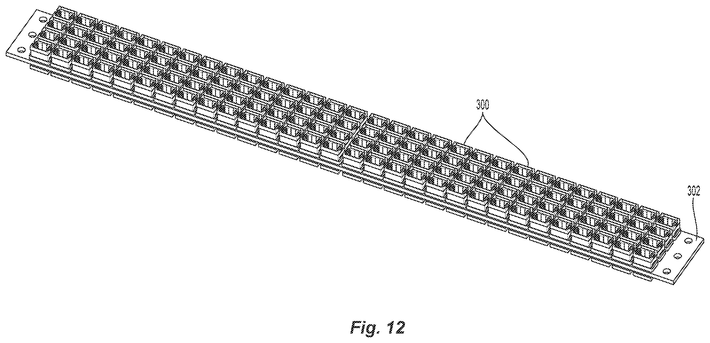 Patent US12422627 Figure 11 – Data center interconnect for optical trunk cables having miniature multi-fiber ferrules
