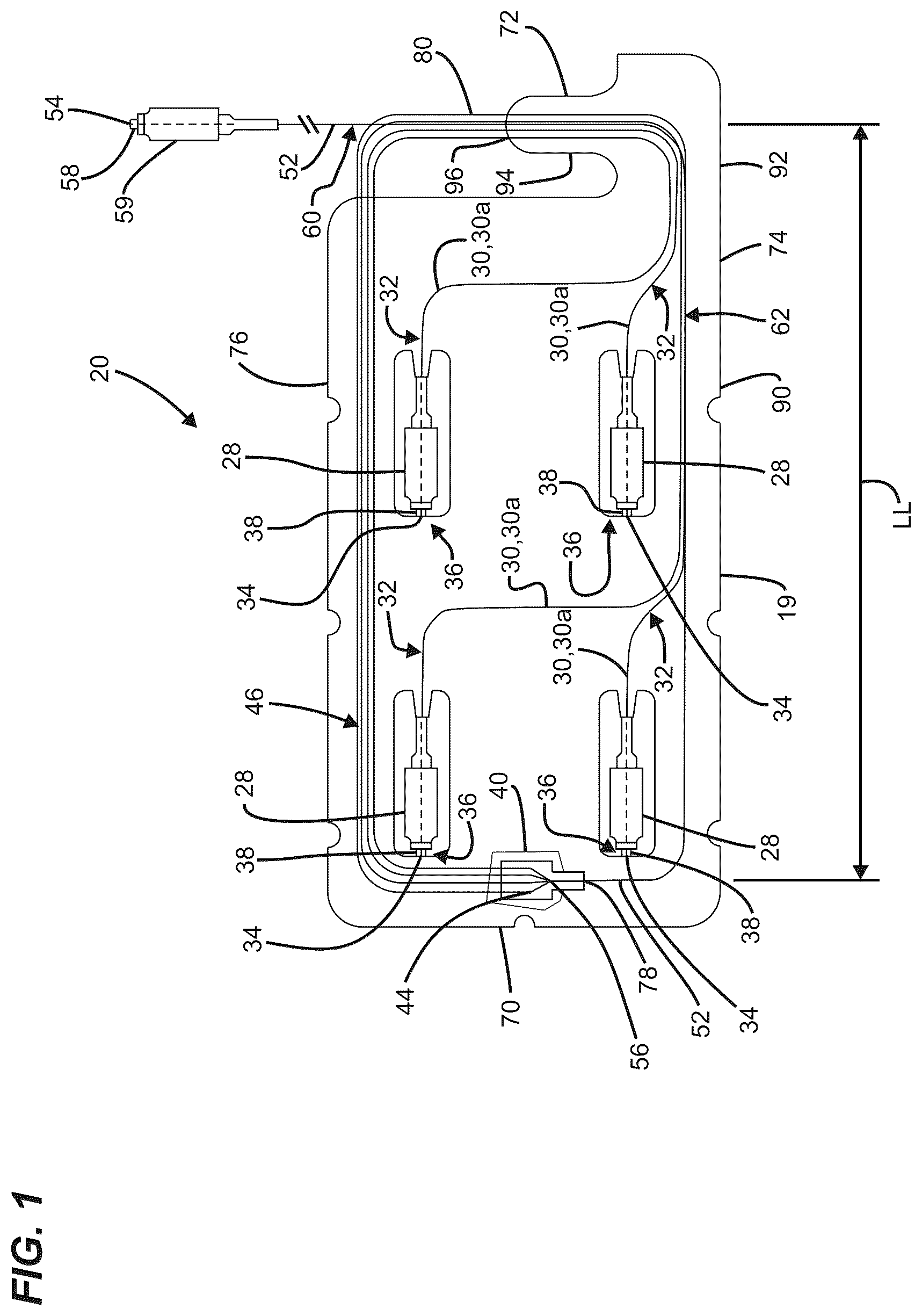 Patent US12422636 Figure 1 – Fiber routing system with direct PLC chip termination