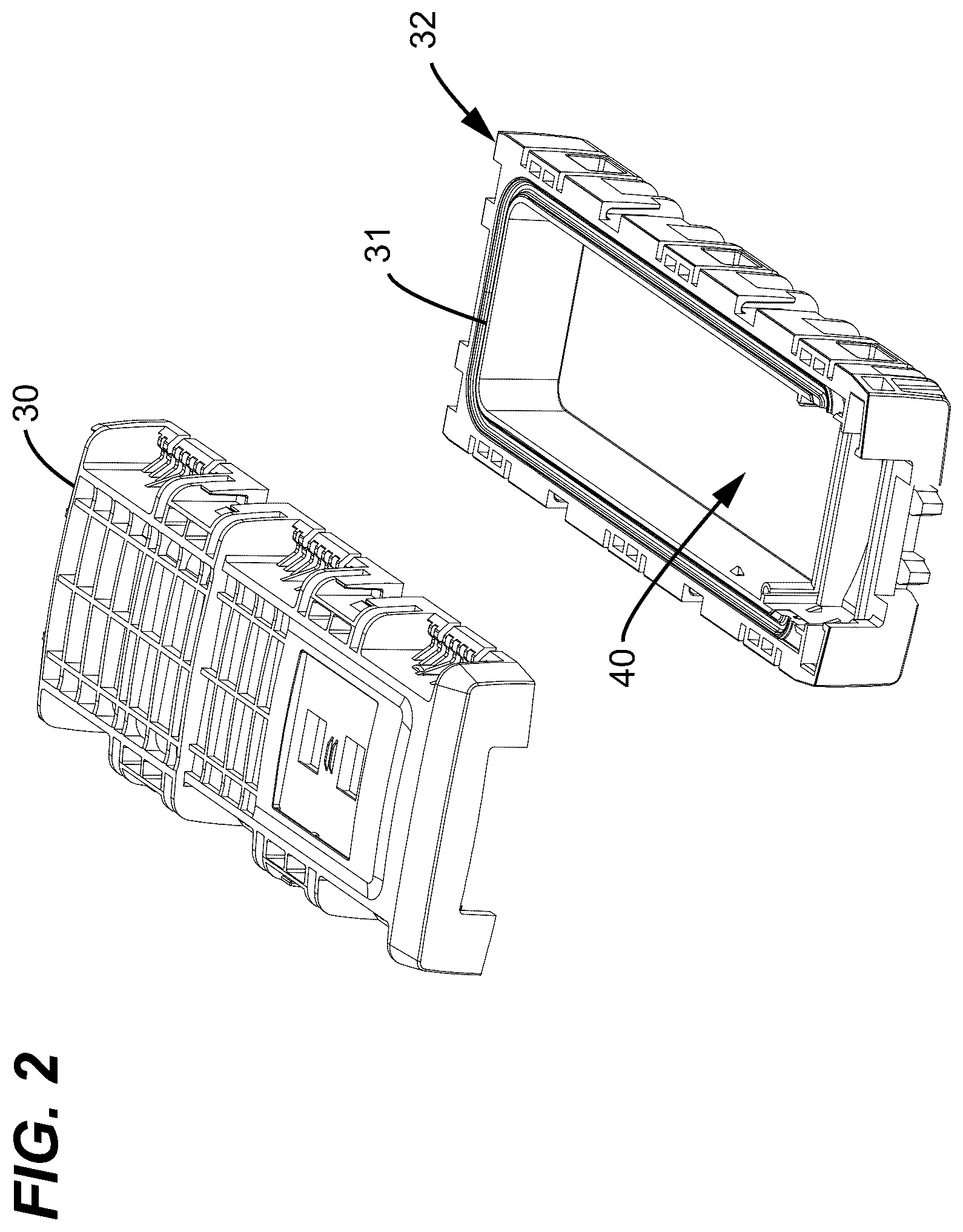Patent US12422639 Figure 2 – Fiber management tray arrangements and assemblies for fiber optic closure organizers