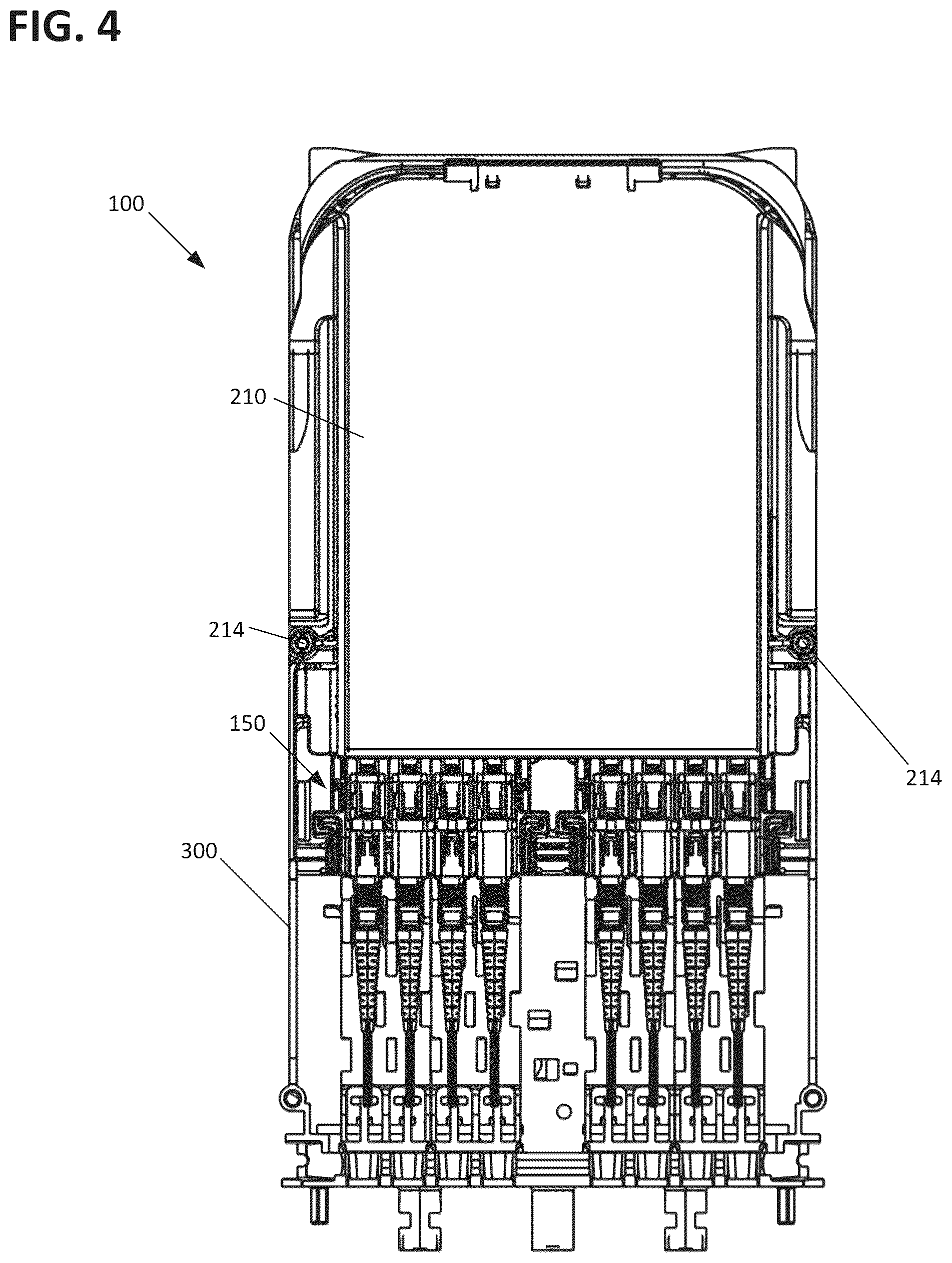 Patent US12422639 Figure 5 – Fiber management tray arrangements and assemblies for fiber optic closure organizers