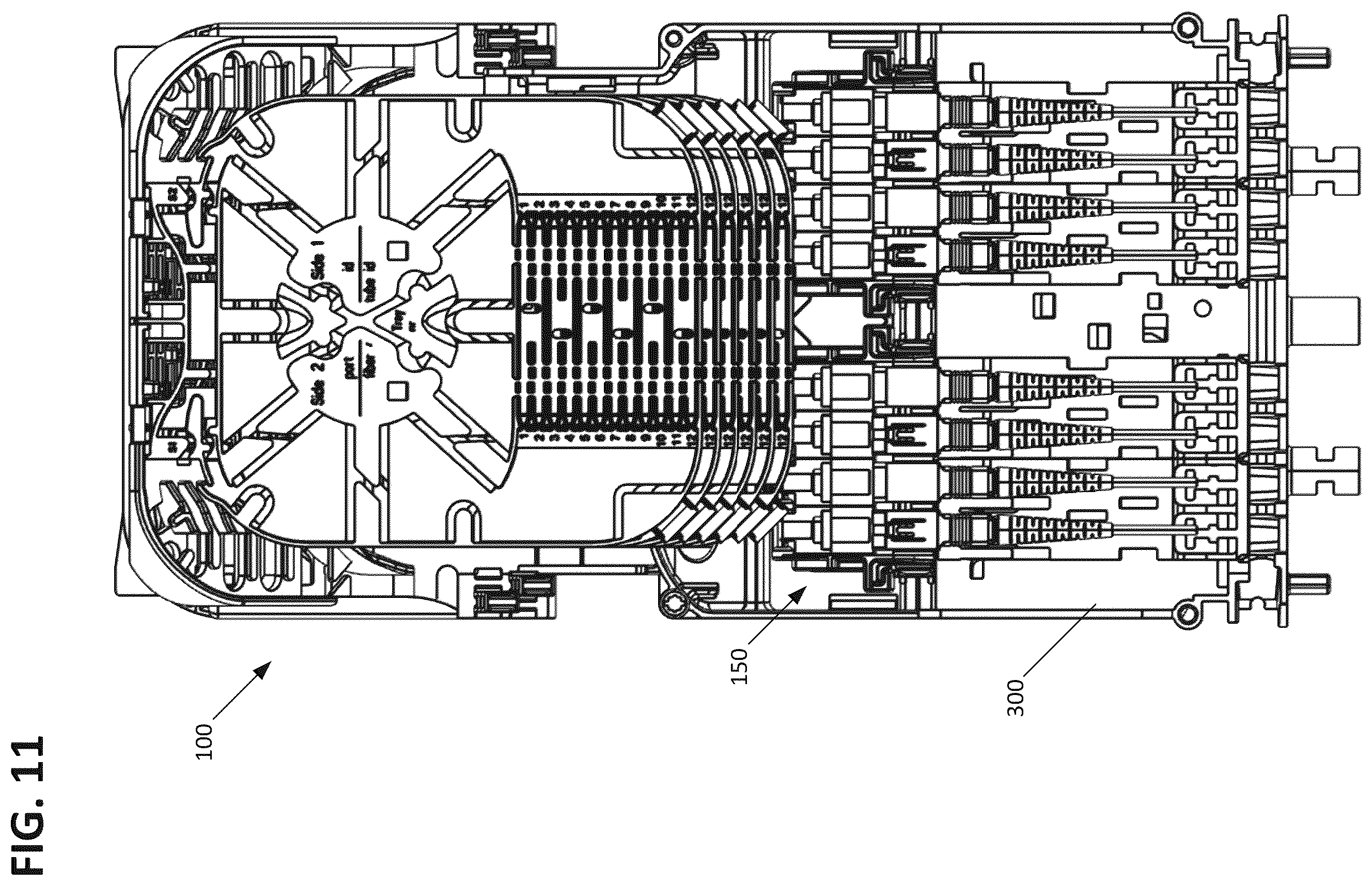 Patent US12422639 Figure 10 – Fiber management tray arrangements and assemblies for fiber optic closure organizers