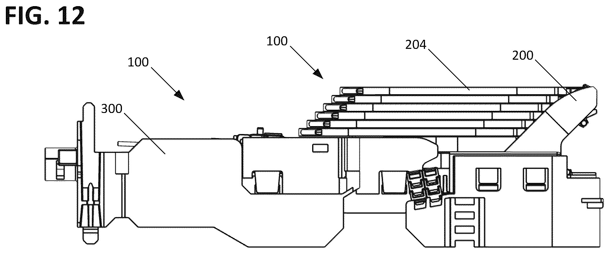 Patent US12422639 Figure 11 – Fiber management tray arrangements and assemblies for fiber optic closure organizers