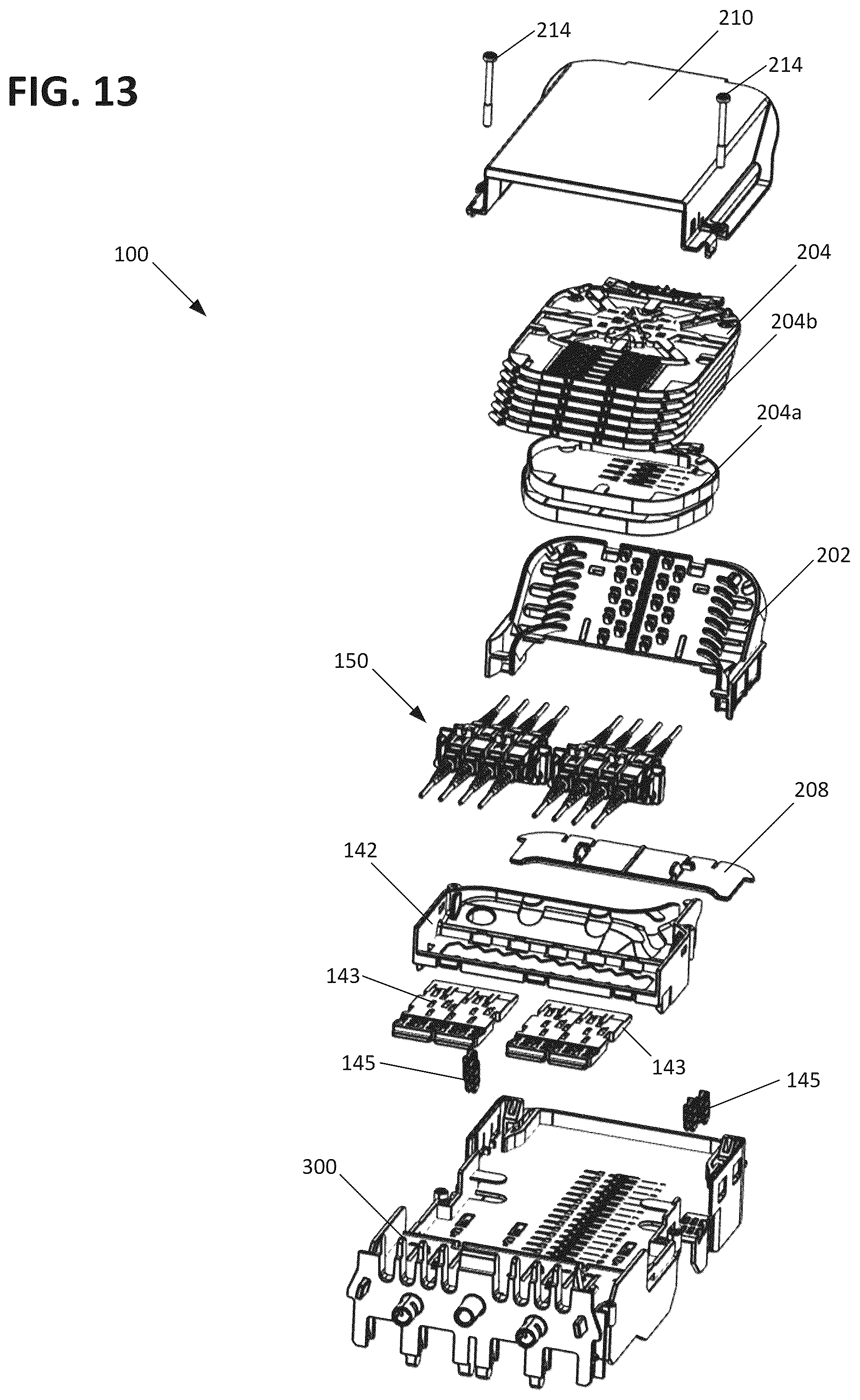 Patent US12422639 Figure 12 – Fiber management tray arrangements and assemblies for fiber optic closure organizers