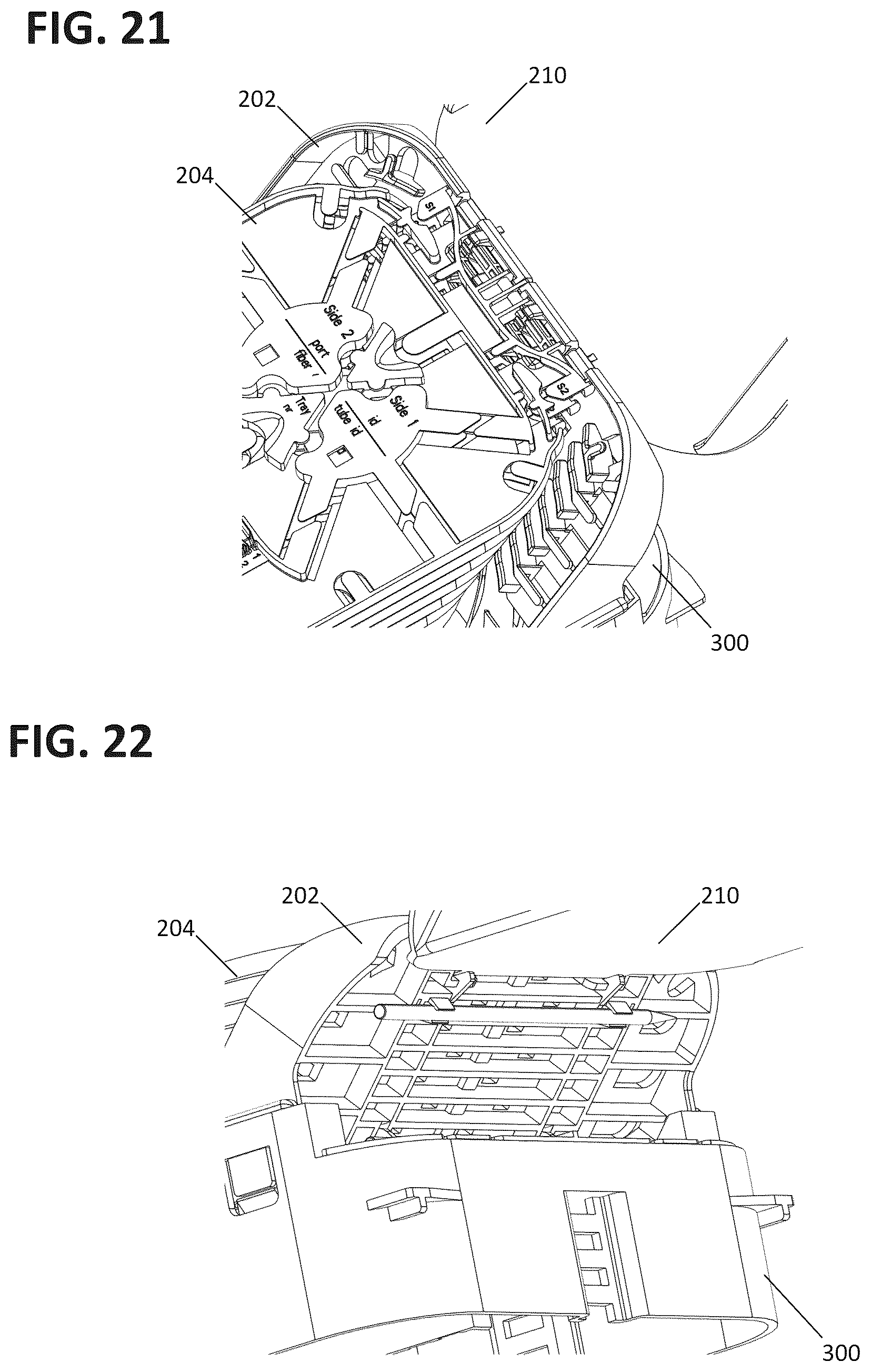 Patent US12422639 Figure 16 – Fiber management tray arrangements and assemblies for fiber optic closure organizers