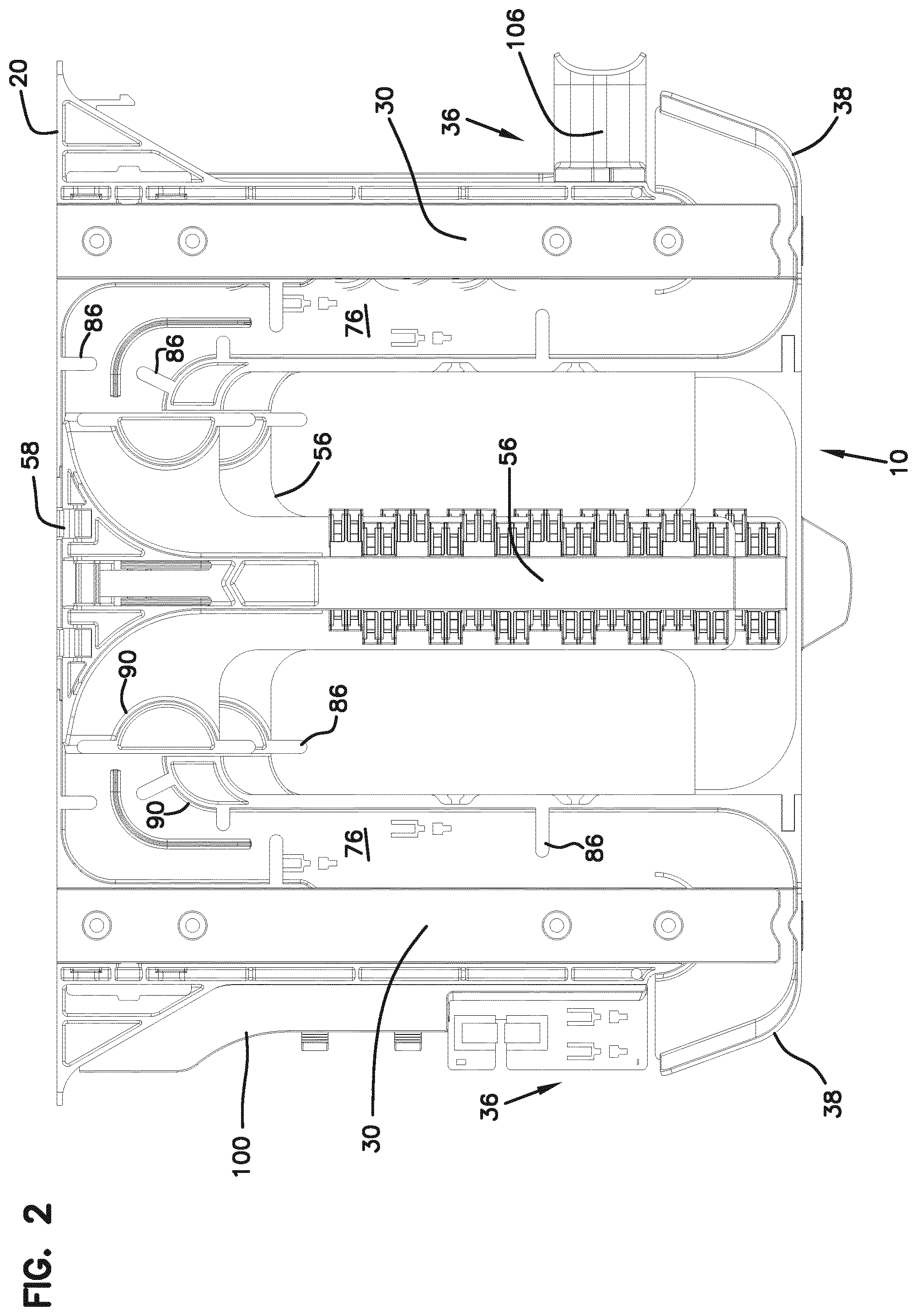 Patent US12422640 Figure 2 – Optical fiber distribution system