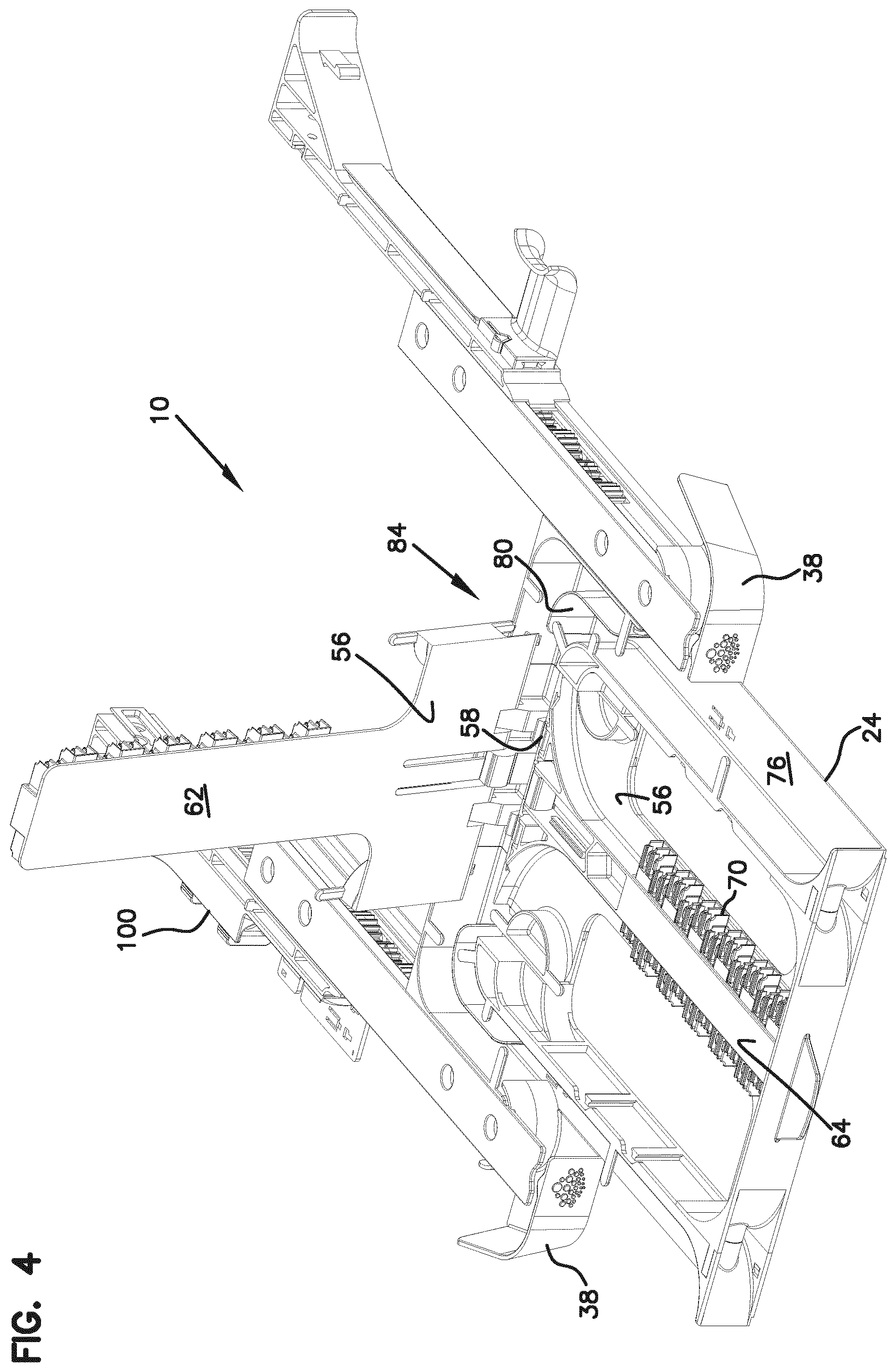 Patent US12422640 Figure 4 – Optical fiber distribution system