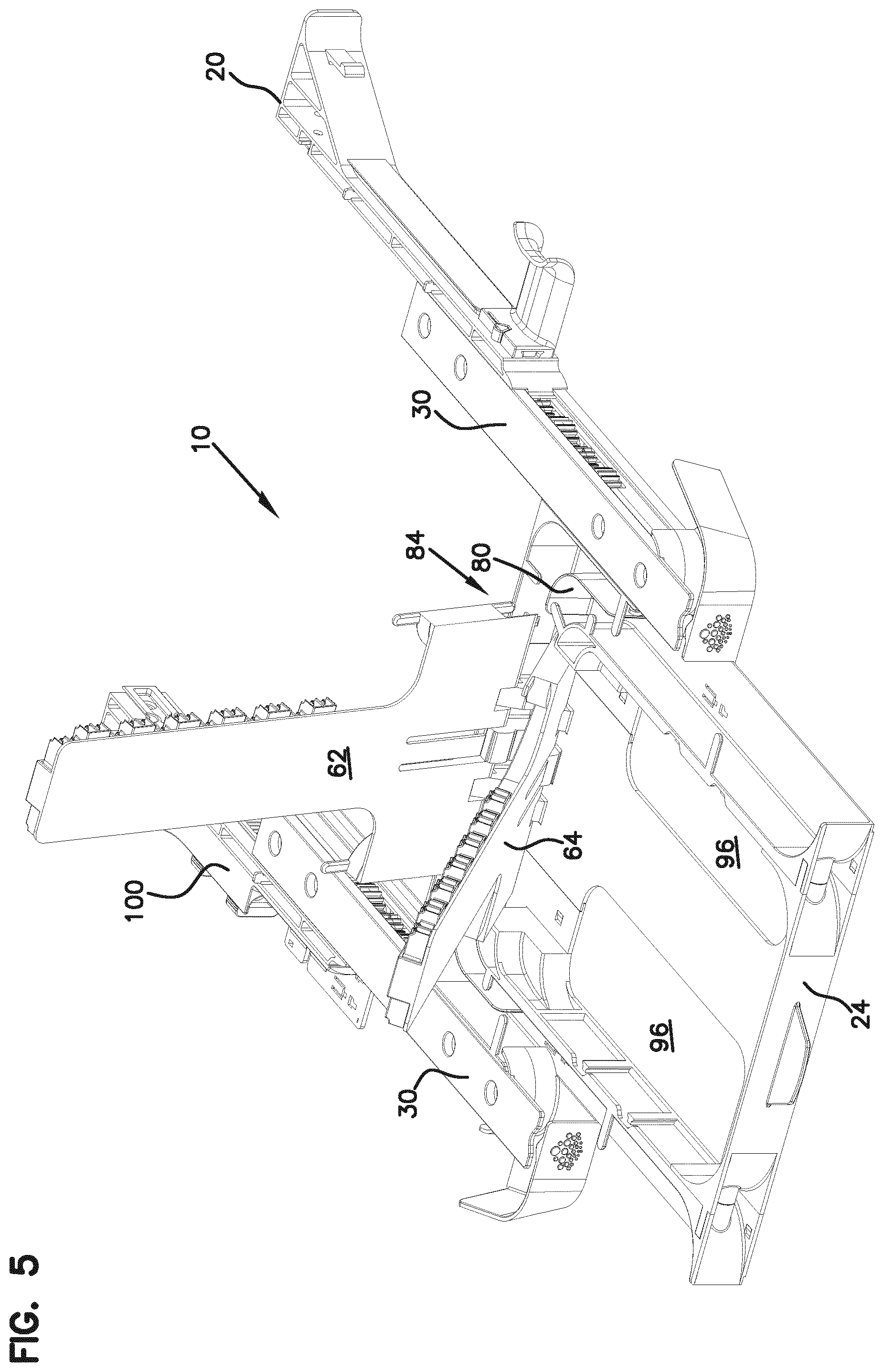 Patent US12422640 Figure 5 – Optical fiber distribution system