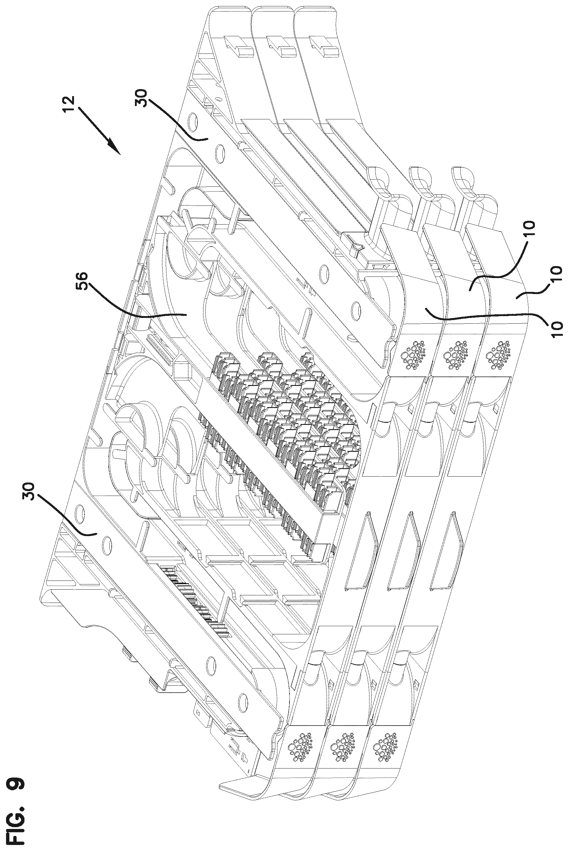 Patent US12422640 Figure 9 – Optical fiber distribution system