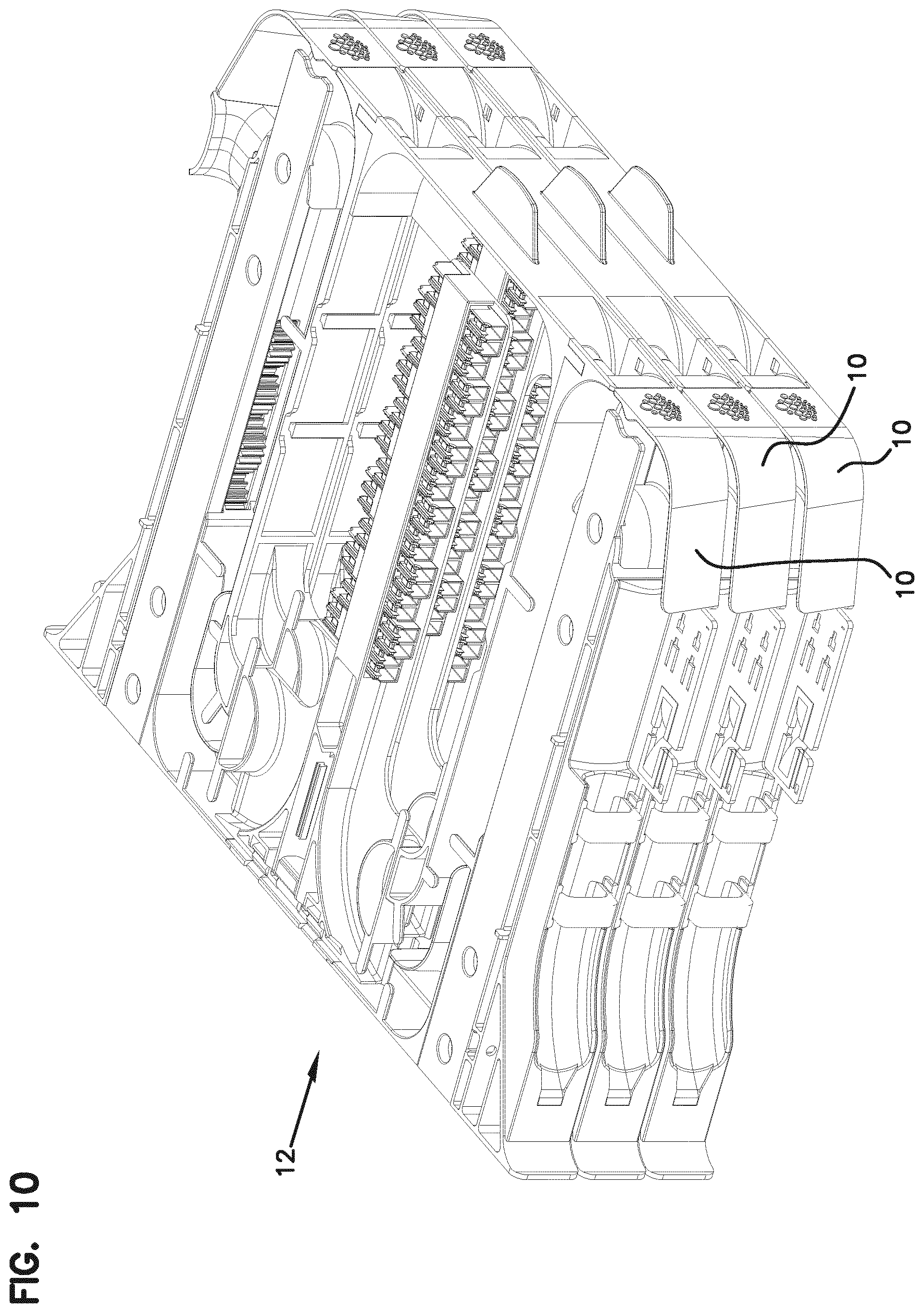 Patent US12422640 Figure 10 – Optical fiber distribution system