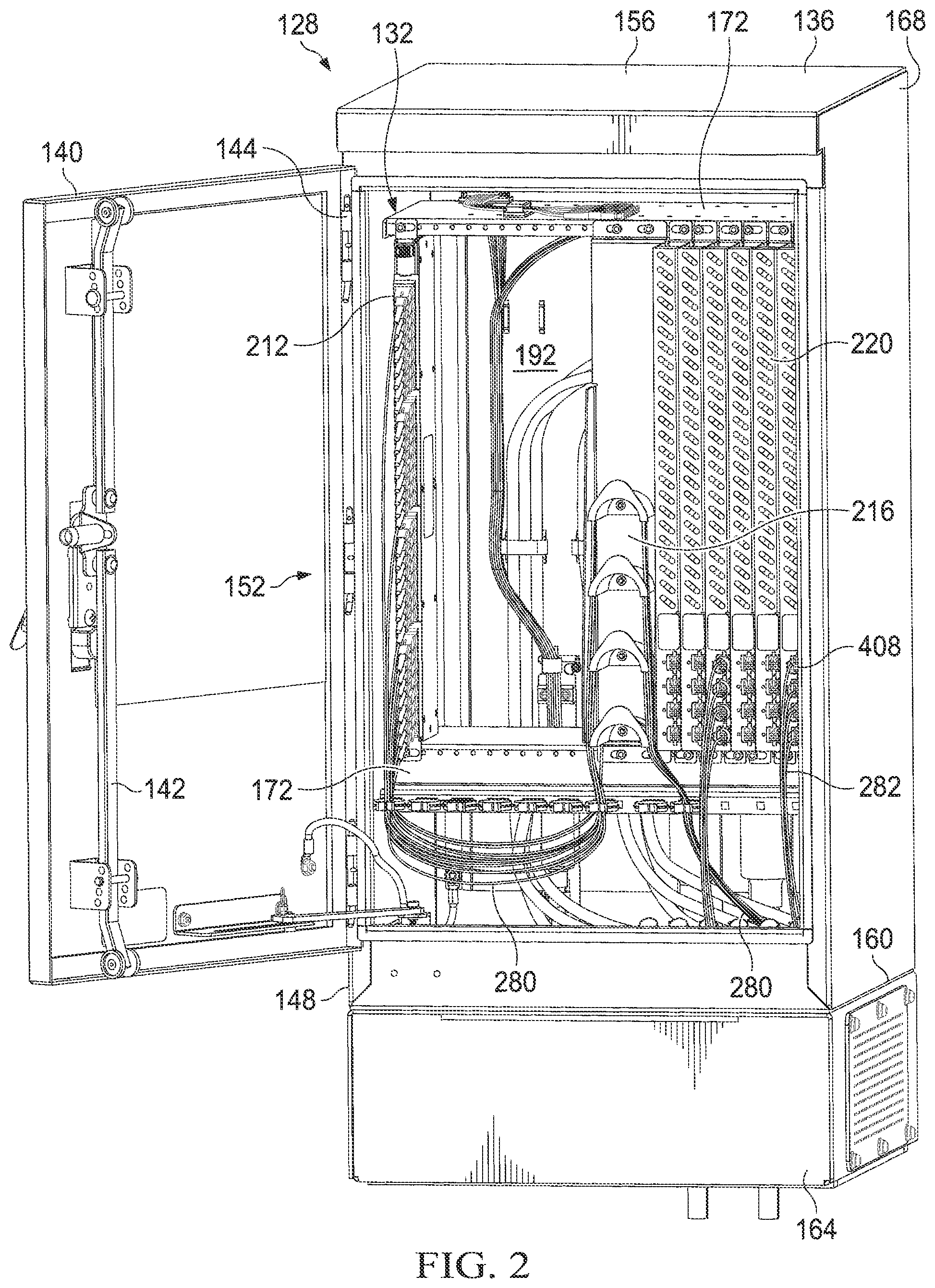 Patent US12422641 Figure 2 – Fiber optic splitter modules and systems