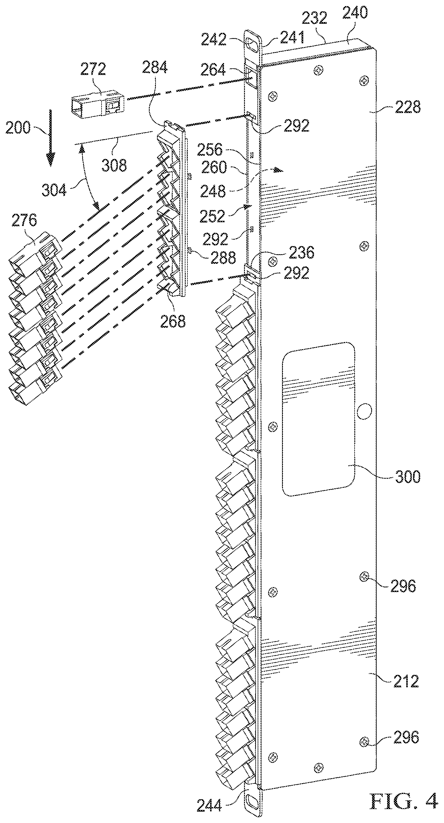 Patent US12422641 Figure 4 – Fiber optic splitter modules and systems
