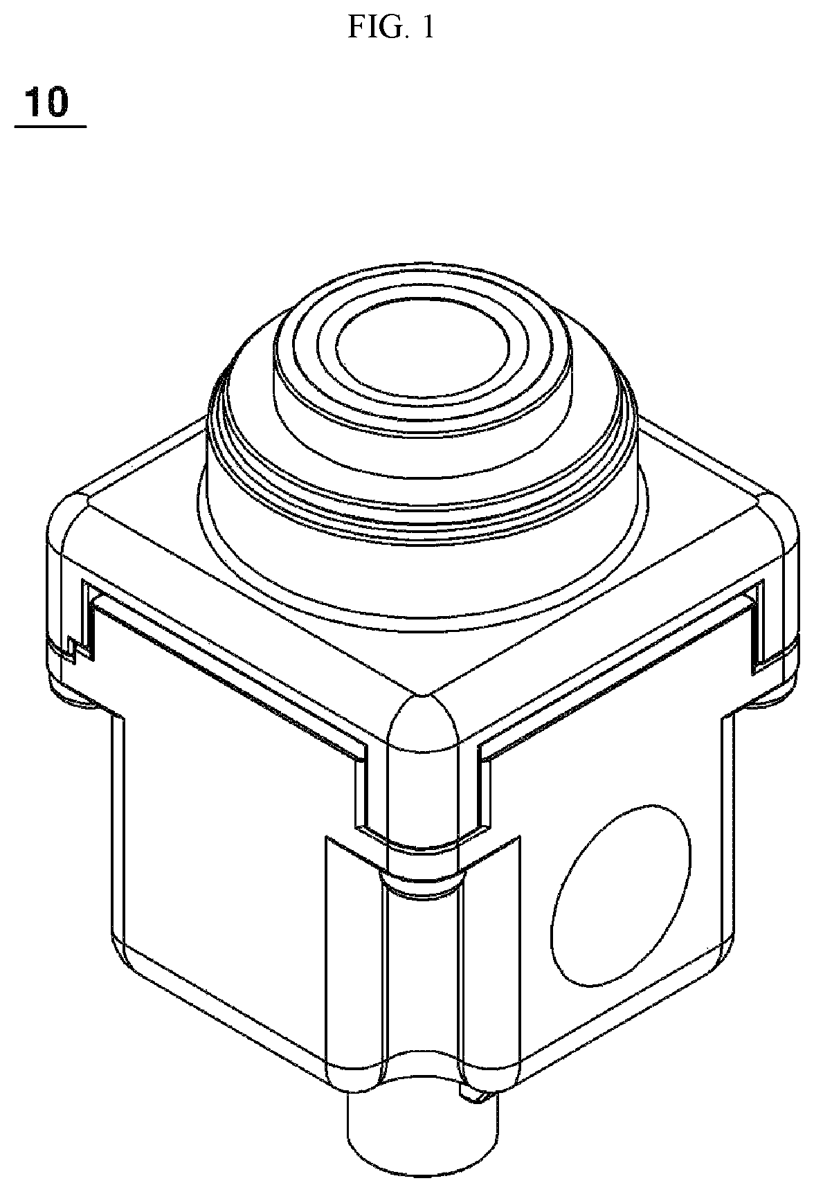 Patent US12422643 — Heating device and camera module — Figure 1