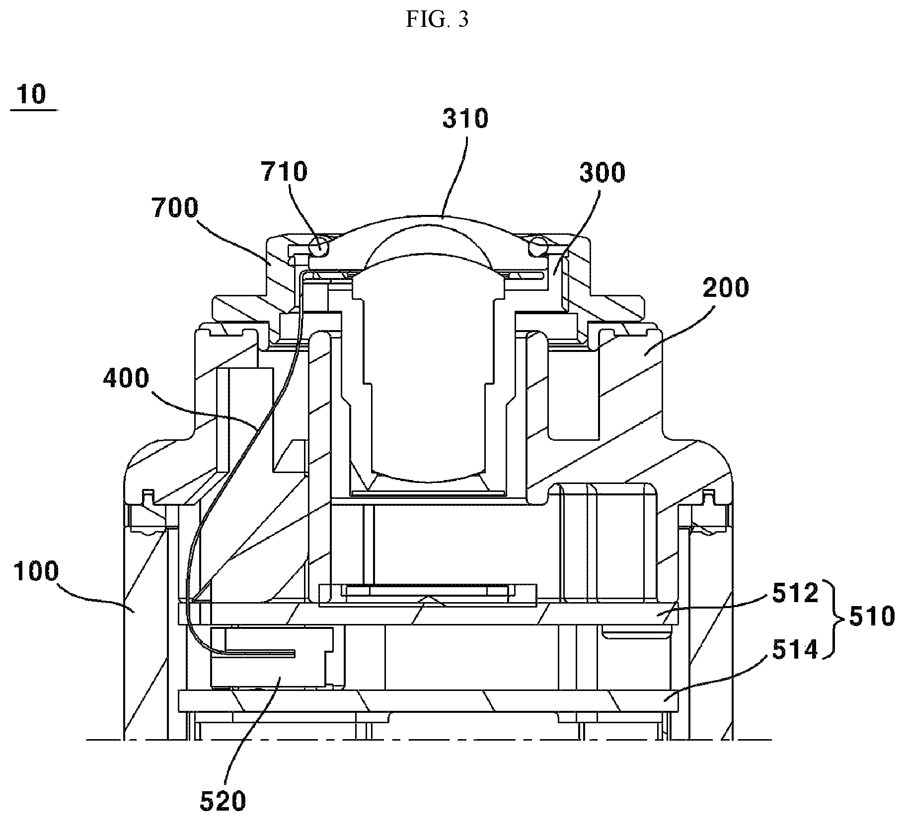 Patent US12422643 Figure 3 – Heating device and camera module