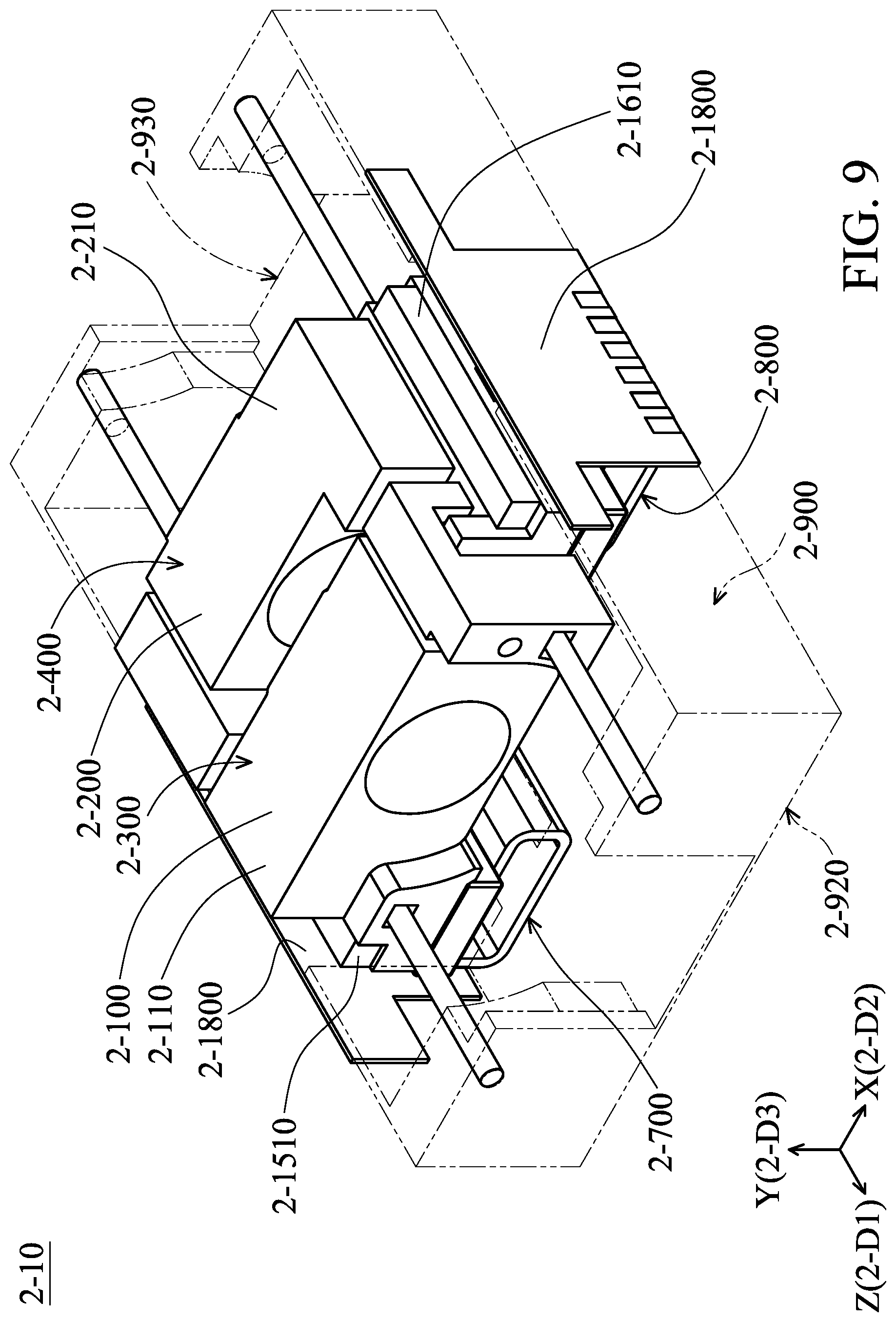 Patent US12422644 Figure 9 – Optical system