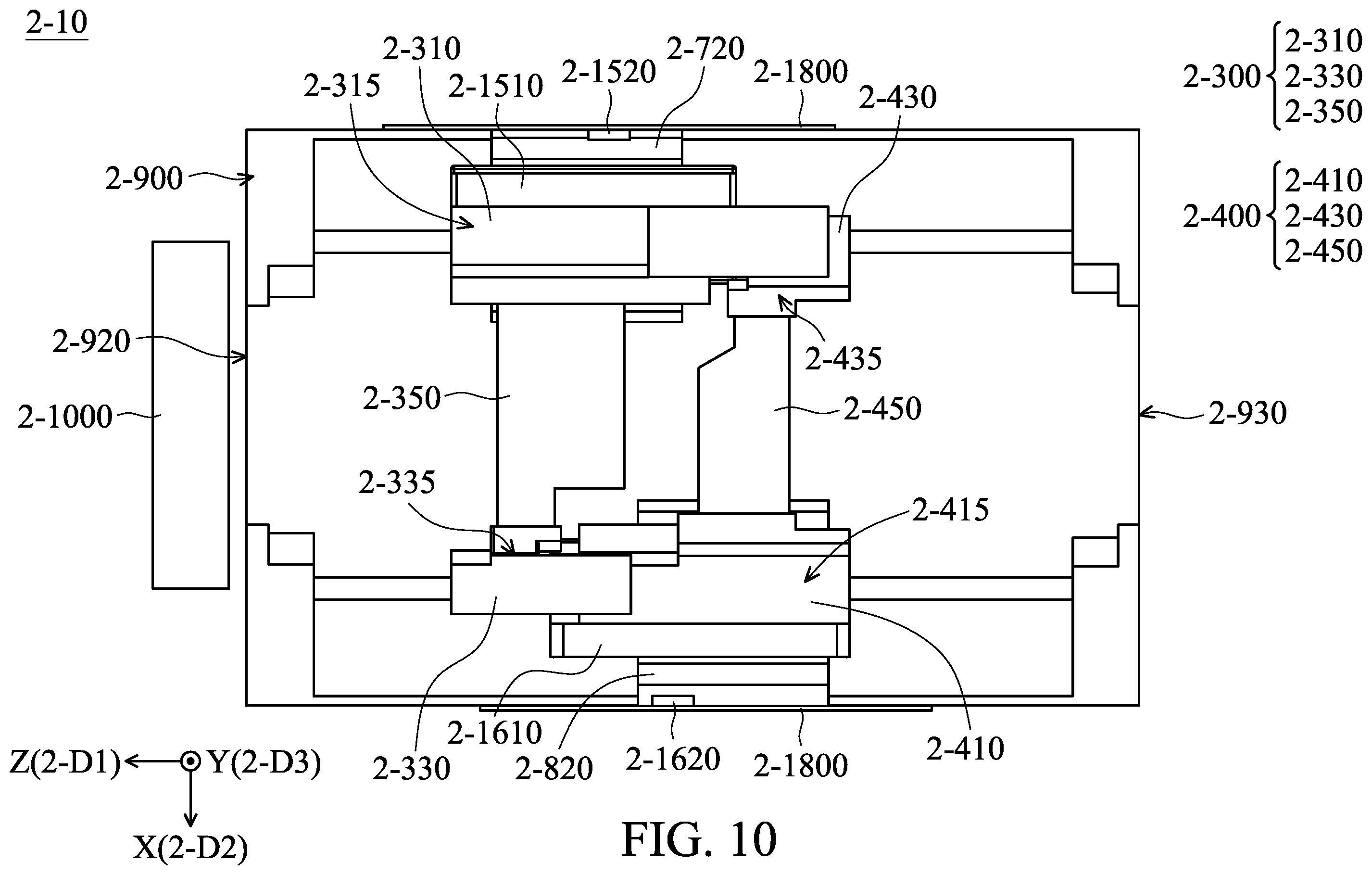 Patent US12422644 Figure 10 – Optical system