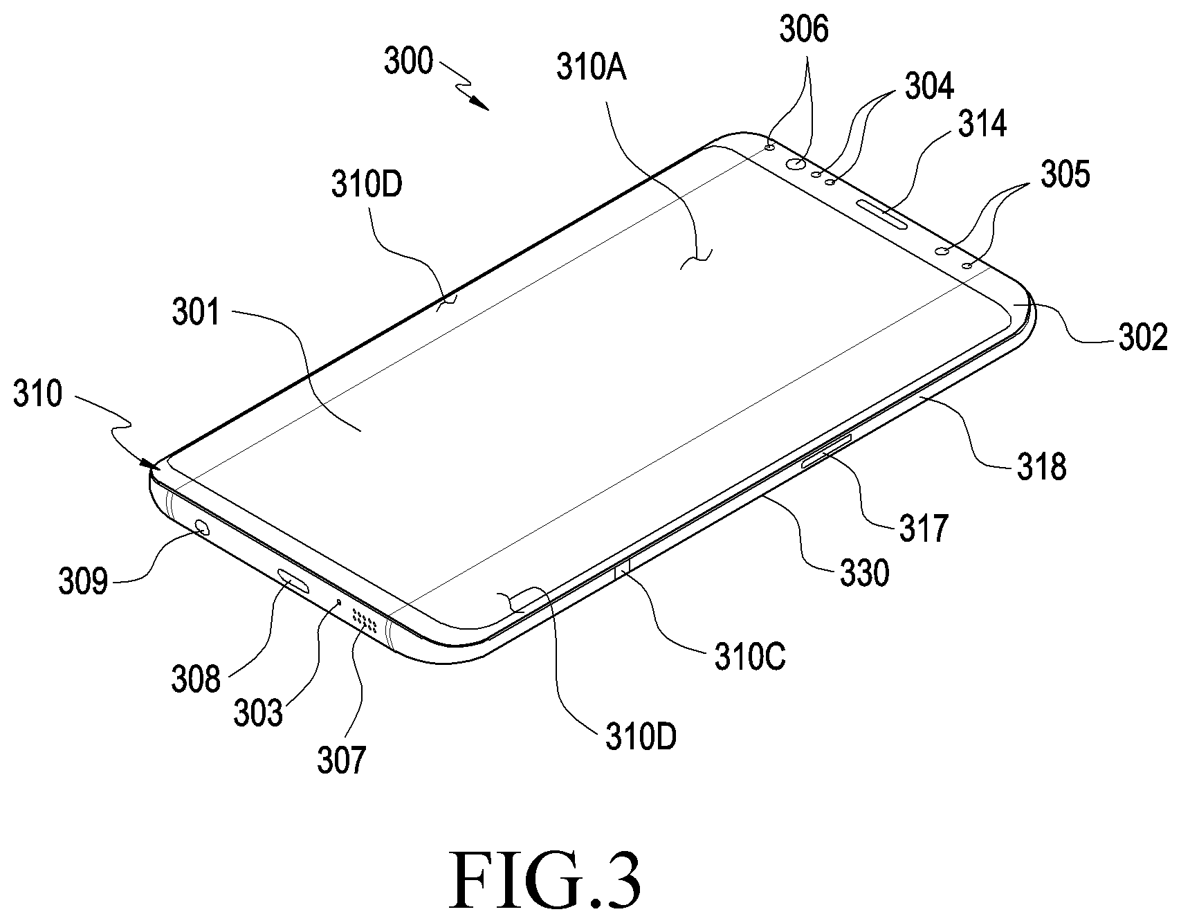 Patent US12422645 Figure 3 – Lens assembly and electronic device including same