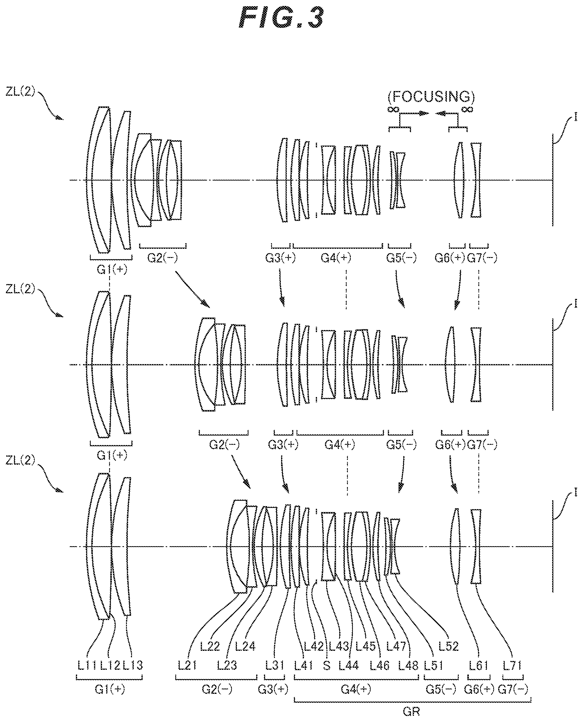 Patent US12422654 Figure 5 – Zoom optical system, optical device, and method for manufacturing zoom optical system