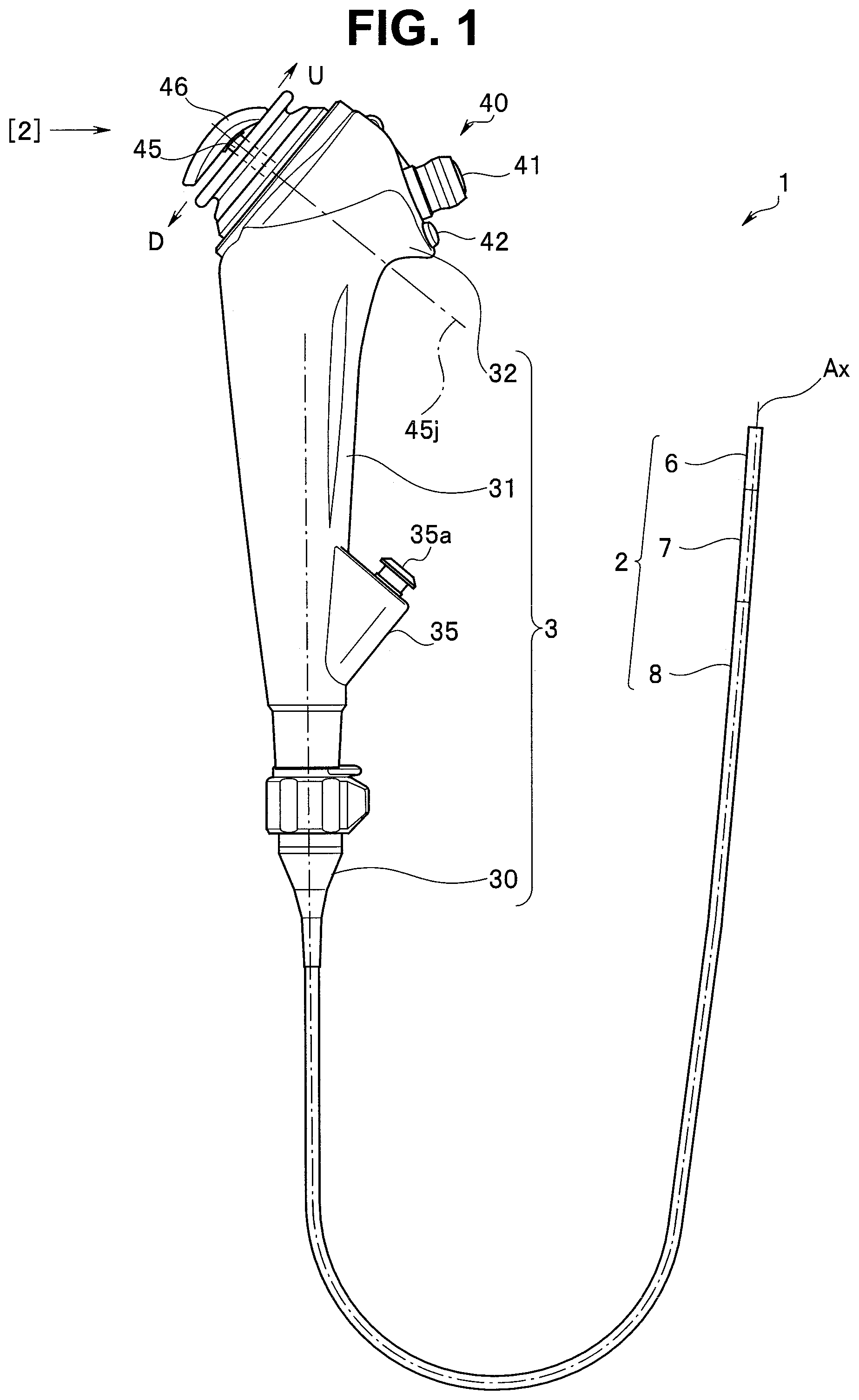 Patent US12422664 — Endoscope and manufacturing method for endoscope — Figure 1