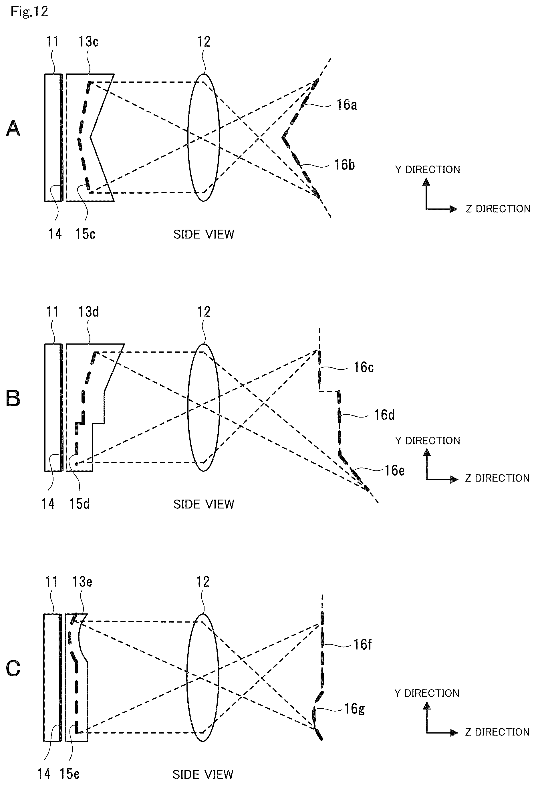 Patent US12422667 Figure 12 – Optical system, imaging apparatus, and projection apparatus