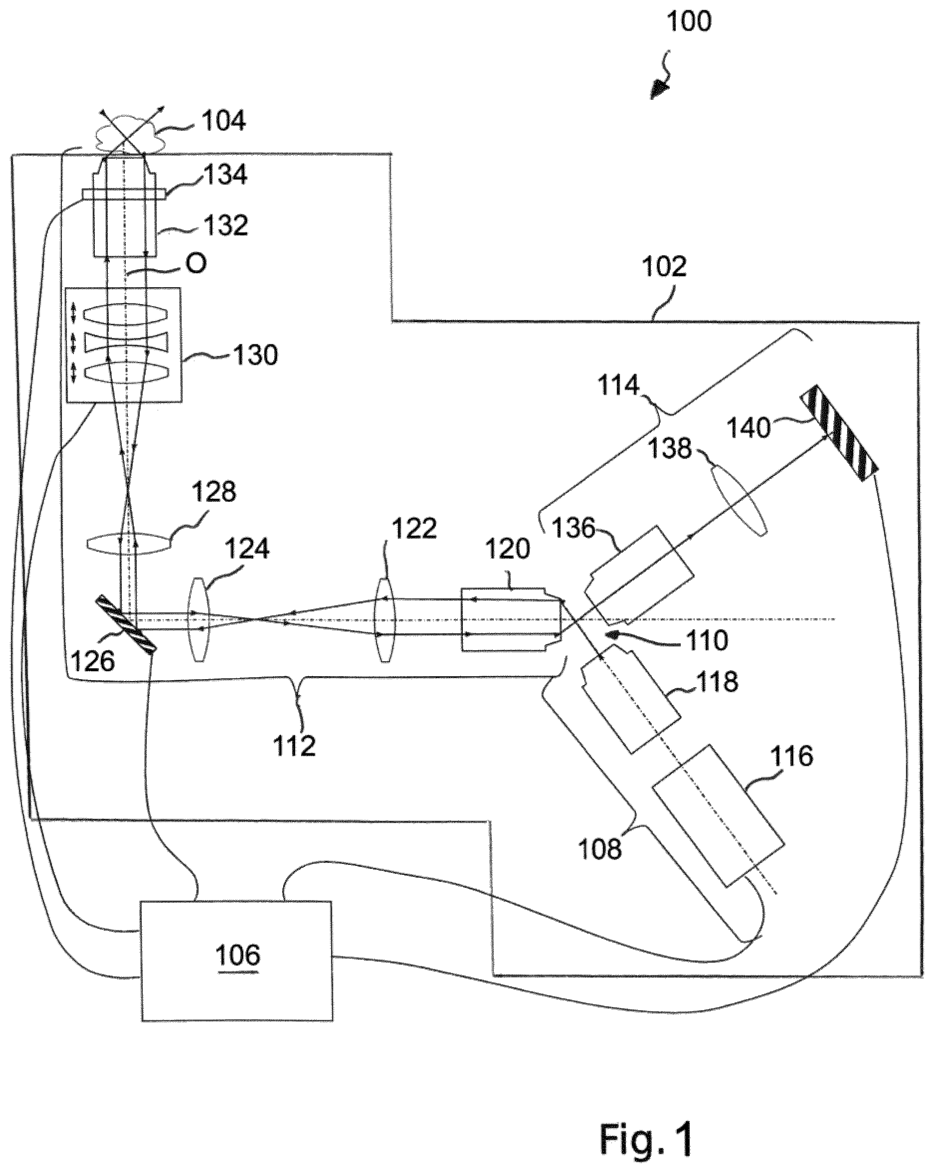 Patent US12422671 Figure 1 – Oblique plane microscope and method for correcting an aberration in an oblique plane microscope