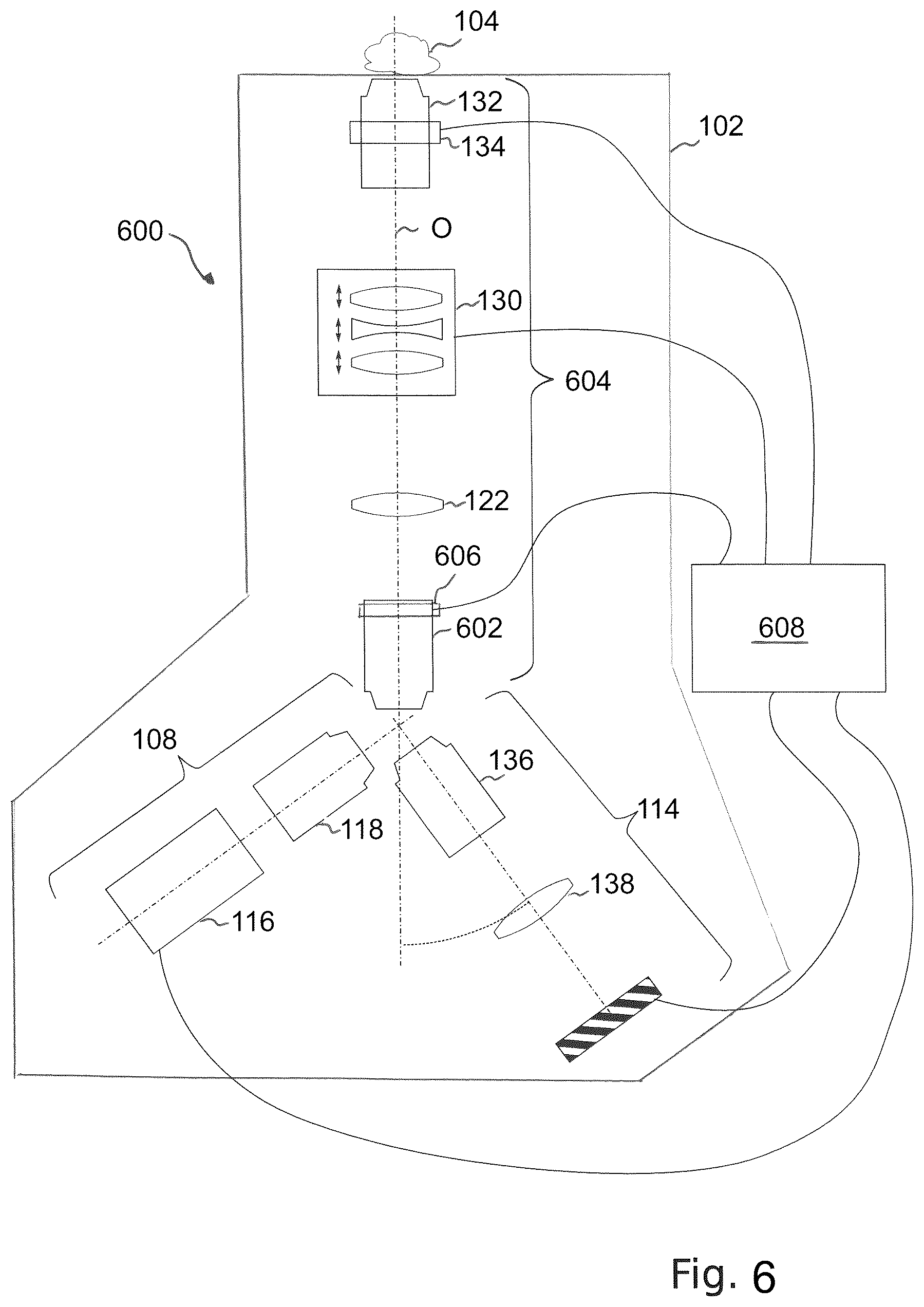 Patent US12422671 Figure 6 – Oblique plane microscope and method for correcting an aberration in an oblique plane microscope