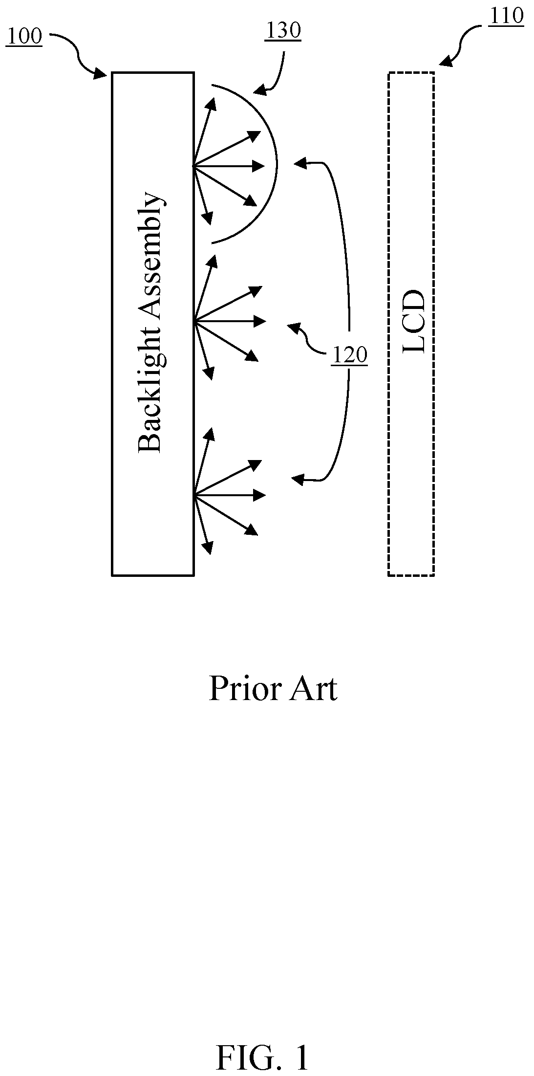 Patent US12422675 — Head-mounted display with narrow angle backlight — Figure 1
