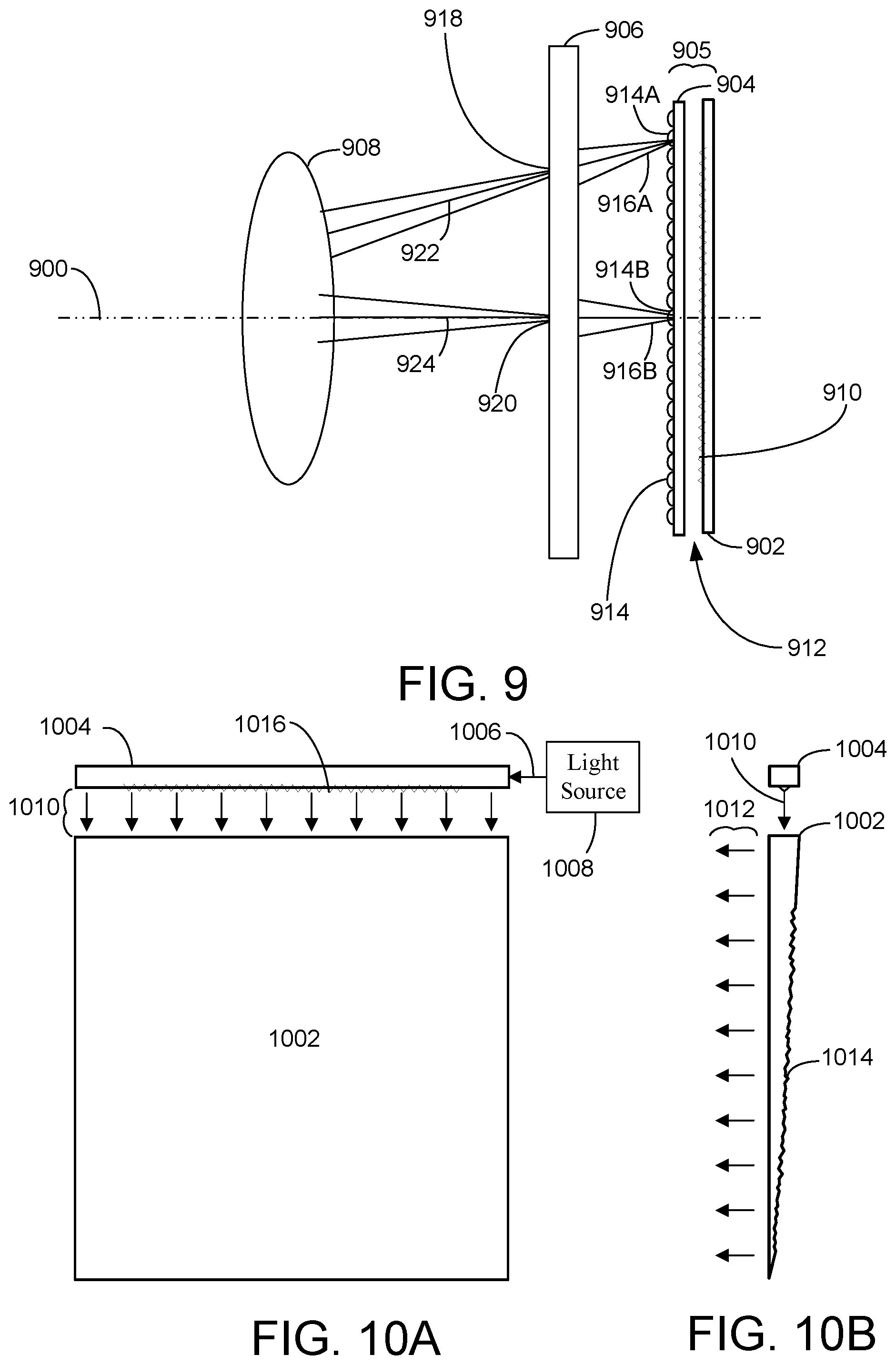 Patent US12422675 Figure 9 – Head-mounted display with narrow angle backlight