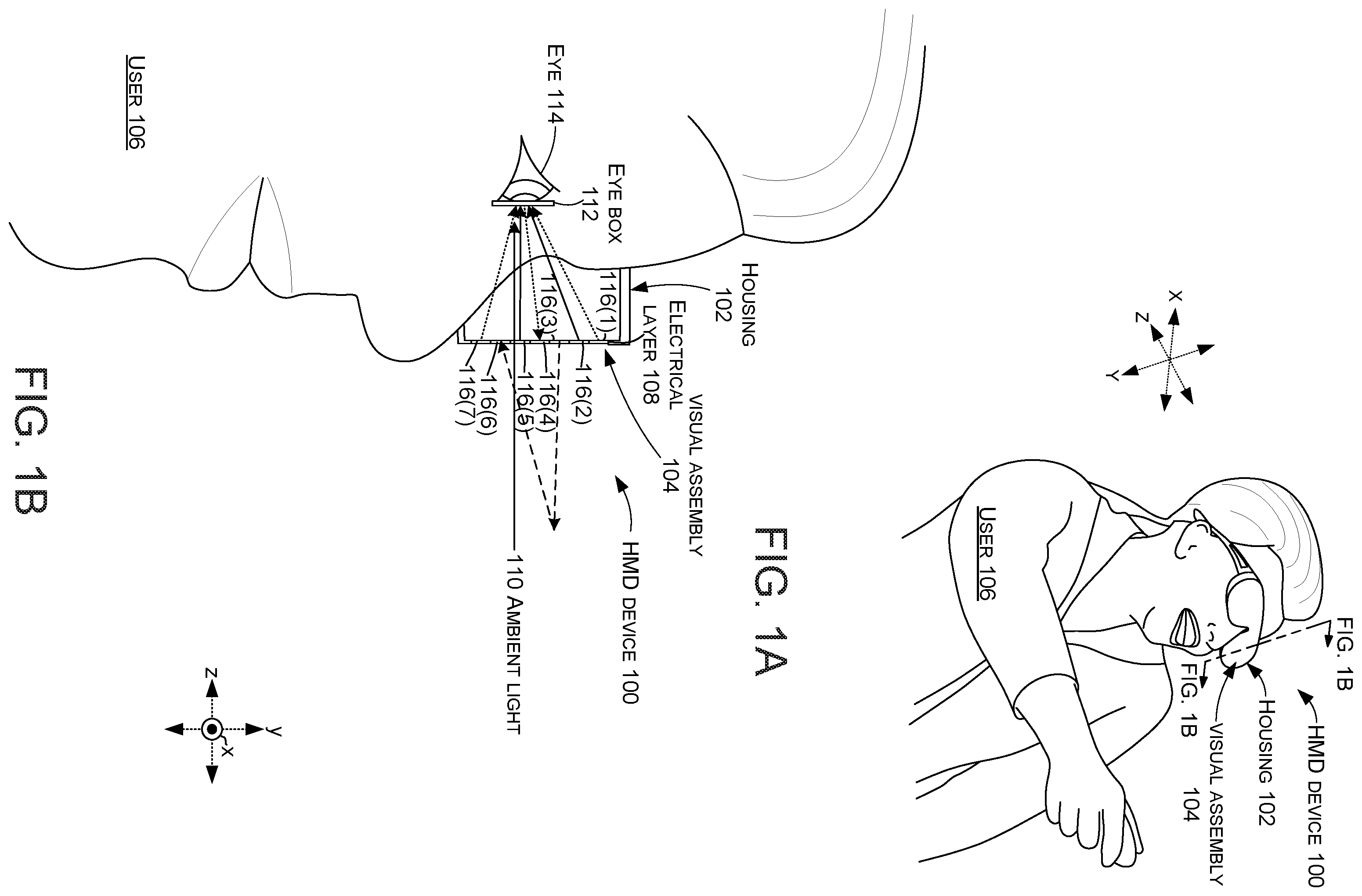 Patent US12422676 Figure 1 – Eye tracking head mounted display device