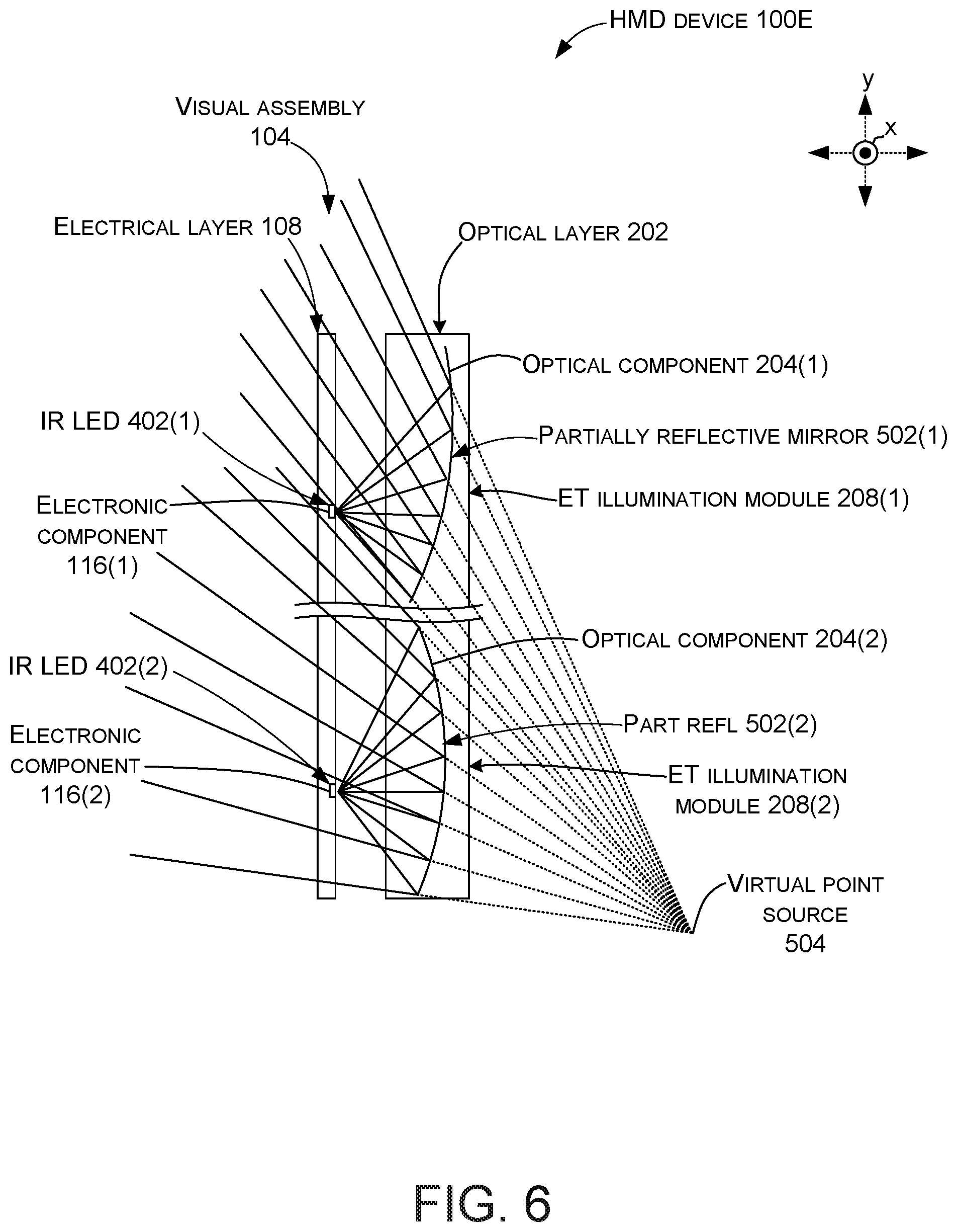 Patent US12422676 Figure 5 – Eye tracking head mounted display device