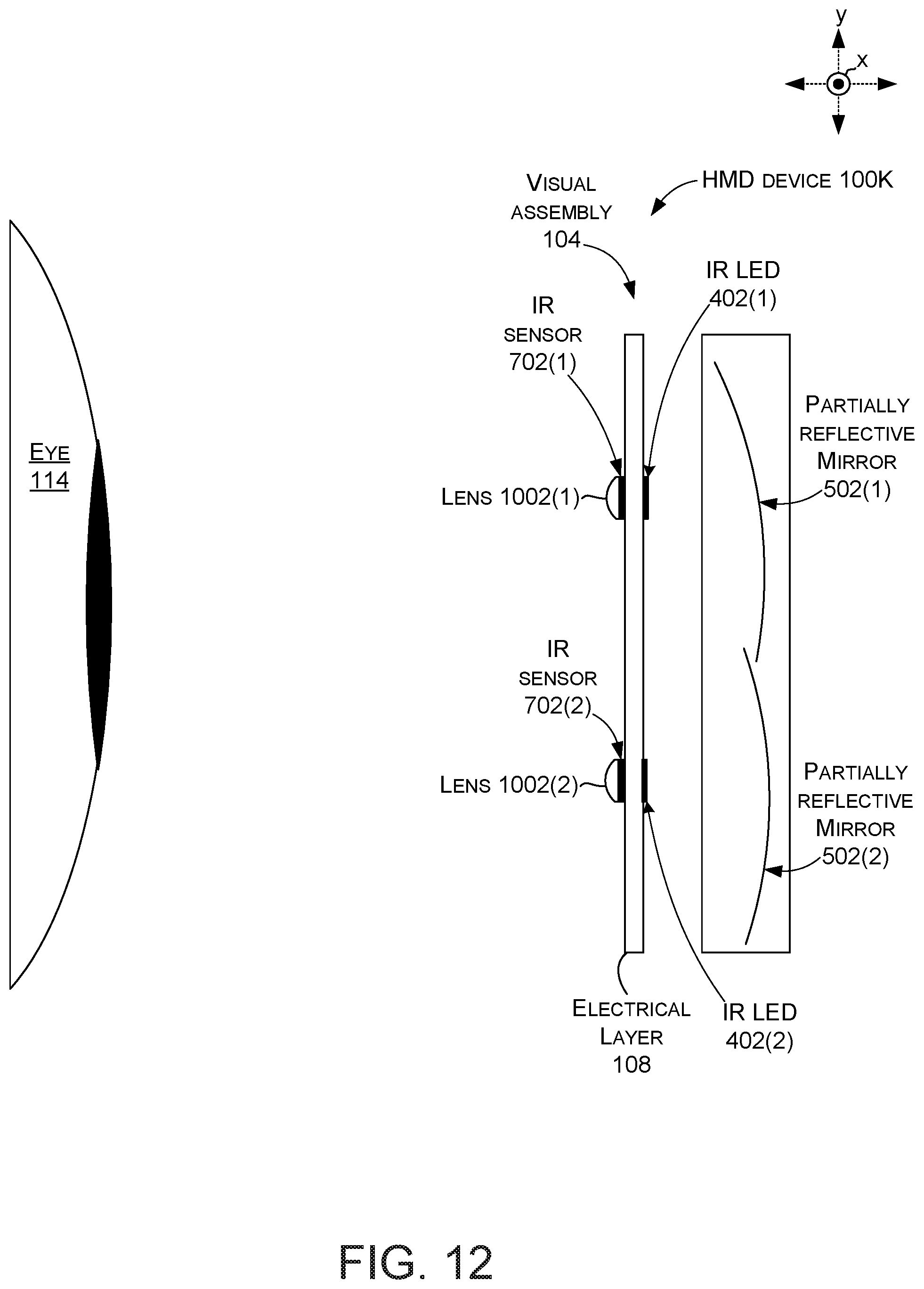 Patent US12422676 Figure 11 – Eye tracking head mounted display device