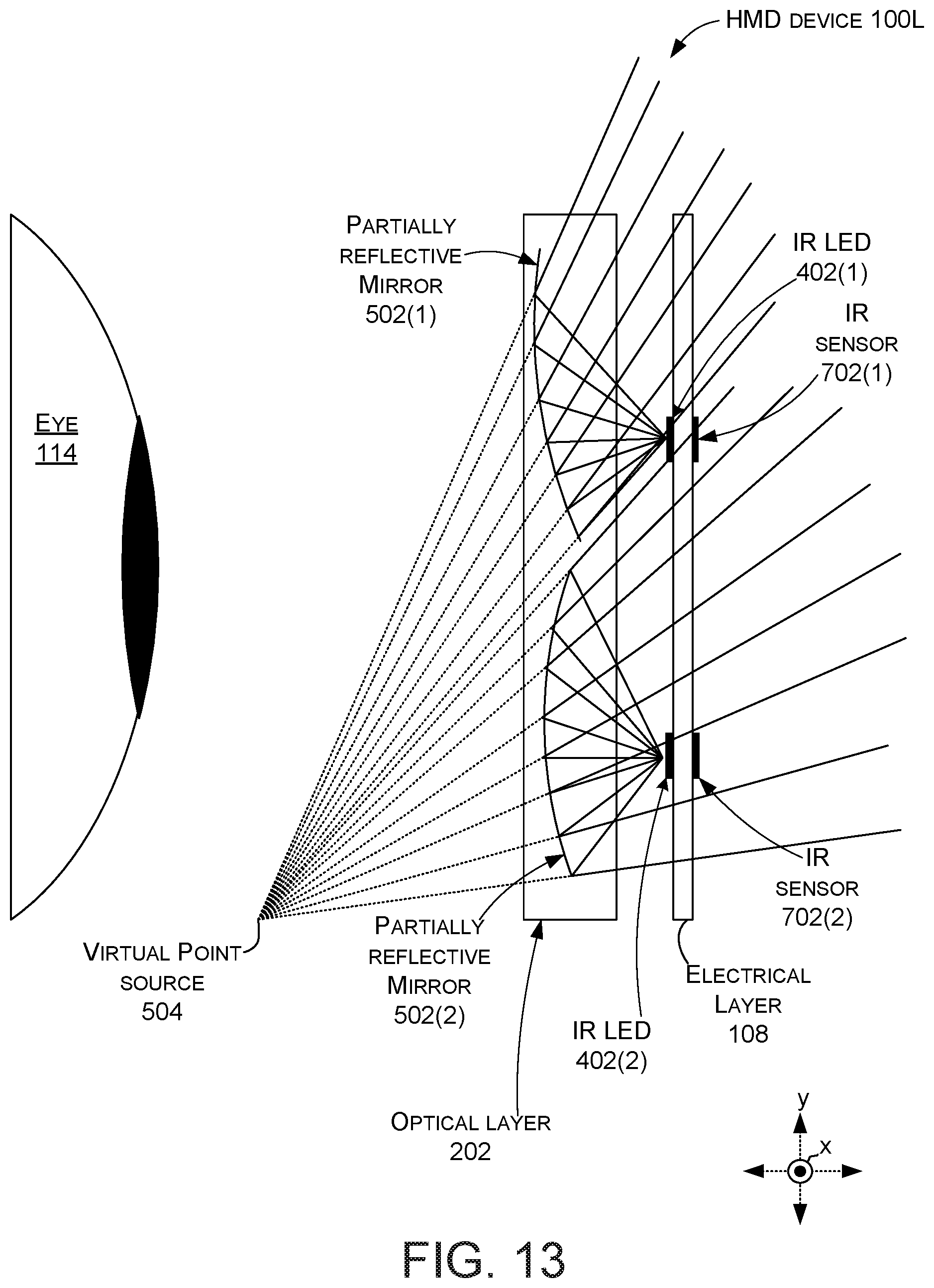 Patent US12422676 Figure 12 – Eye tracking head mounted display device