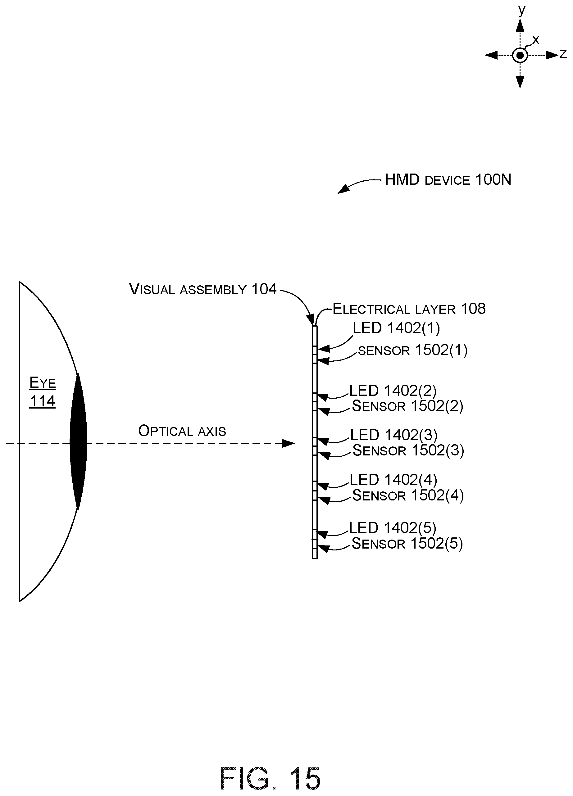 Patent US12422676 Figure 14 – Eye tracking head mounted display device