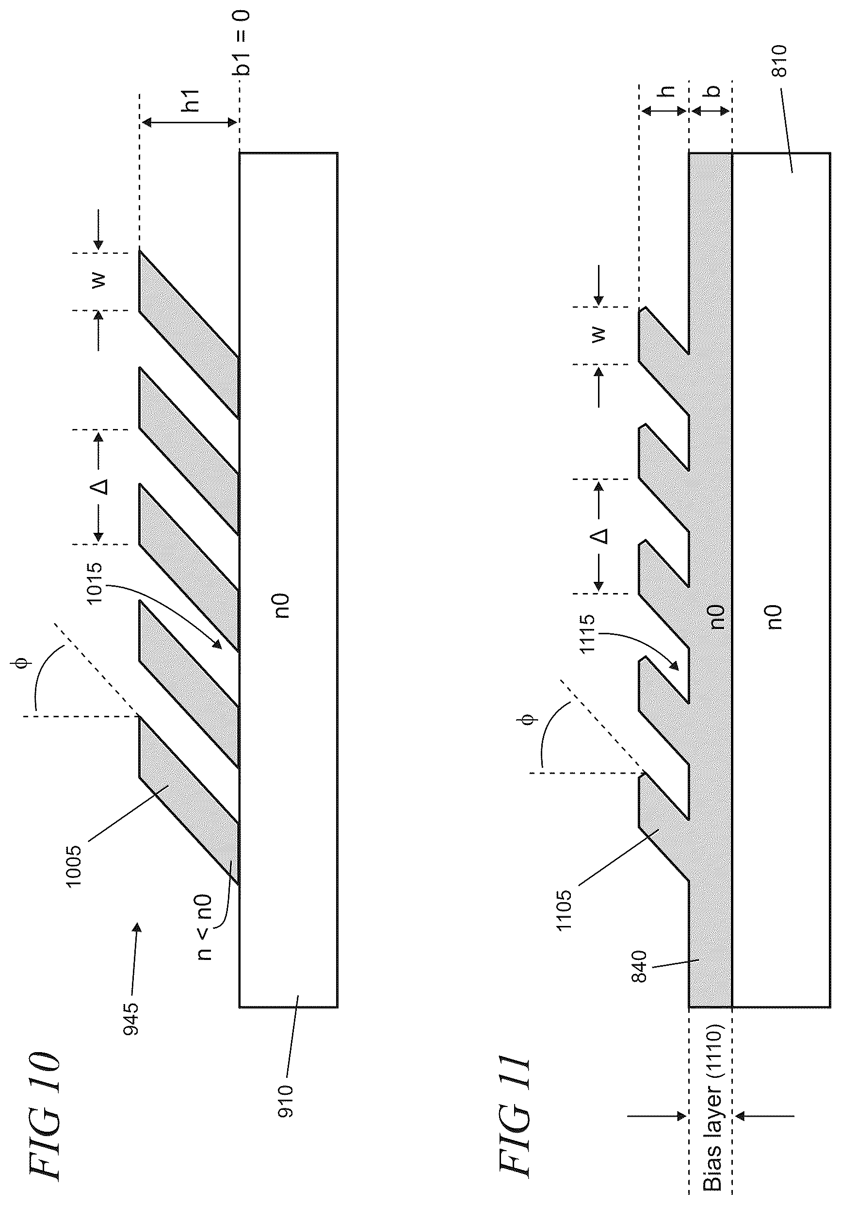 Patent US12422677 Figure 8 – Slanted surface relief grating replication by optical proximity recording