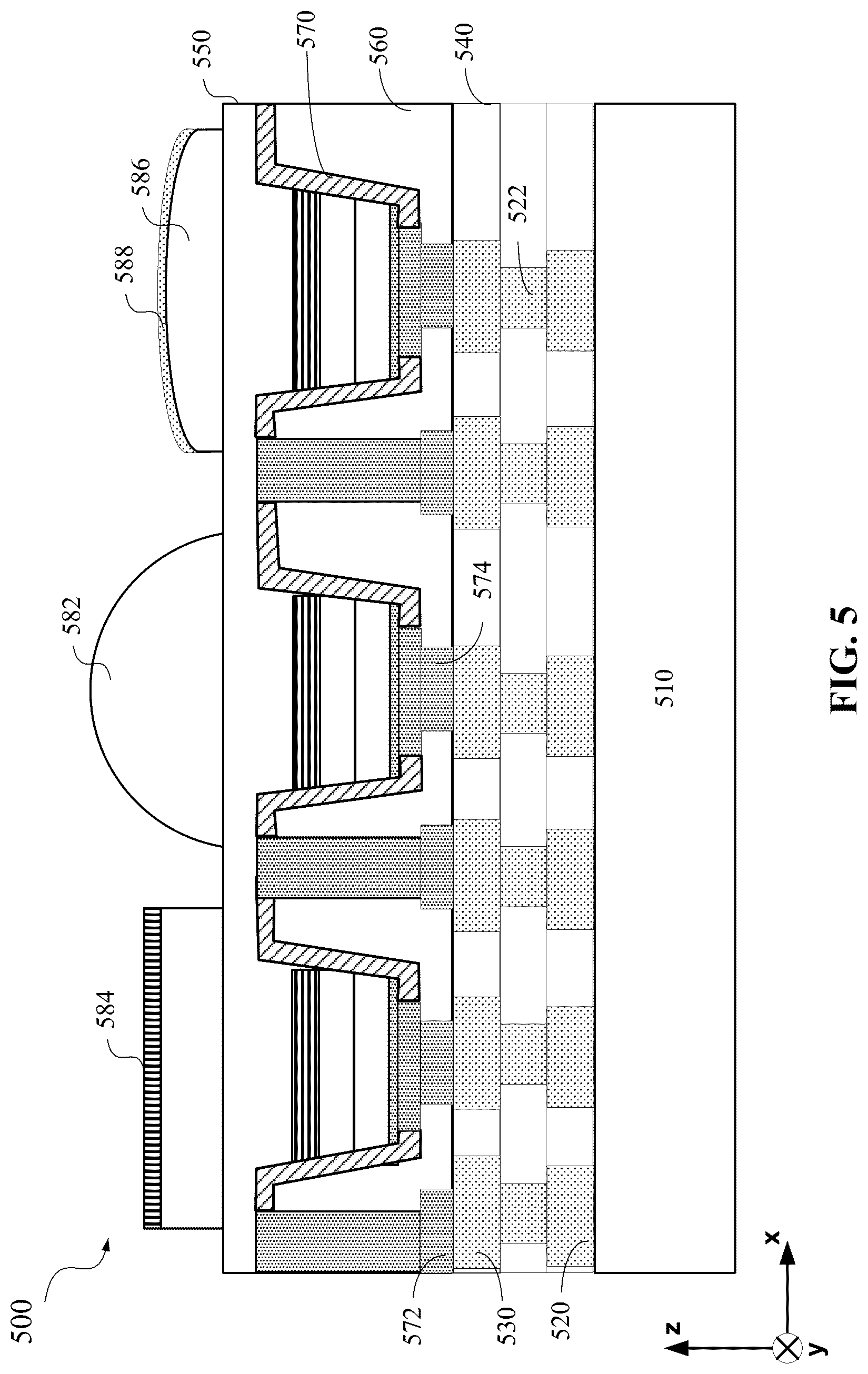 Patent US12422678 Figure 5 – Multilayer flat lens for ultra-high resolution phase delay and wavefront reshaping
