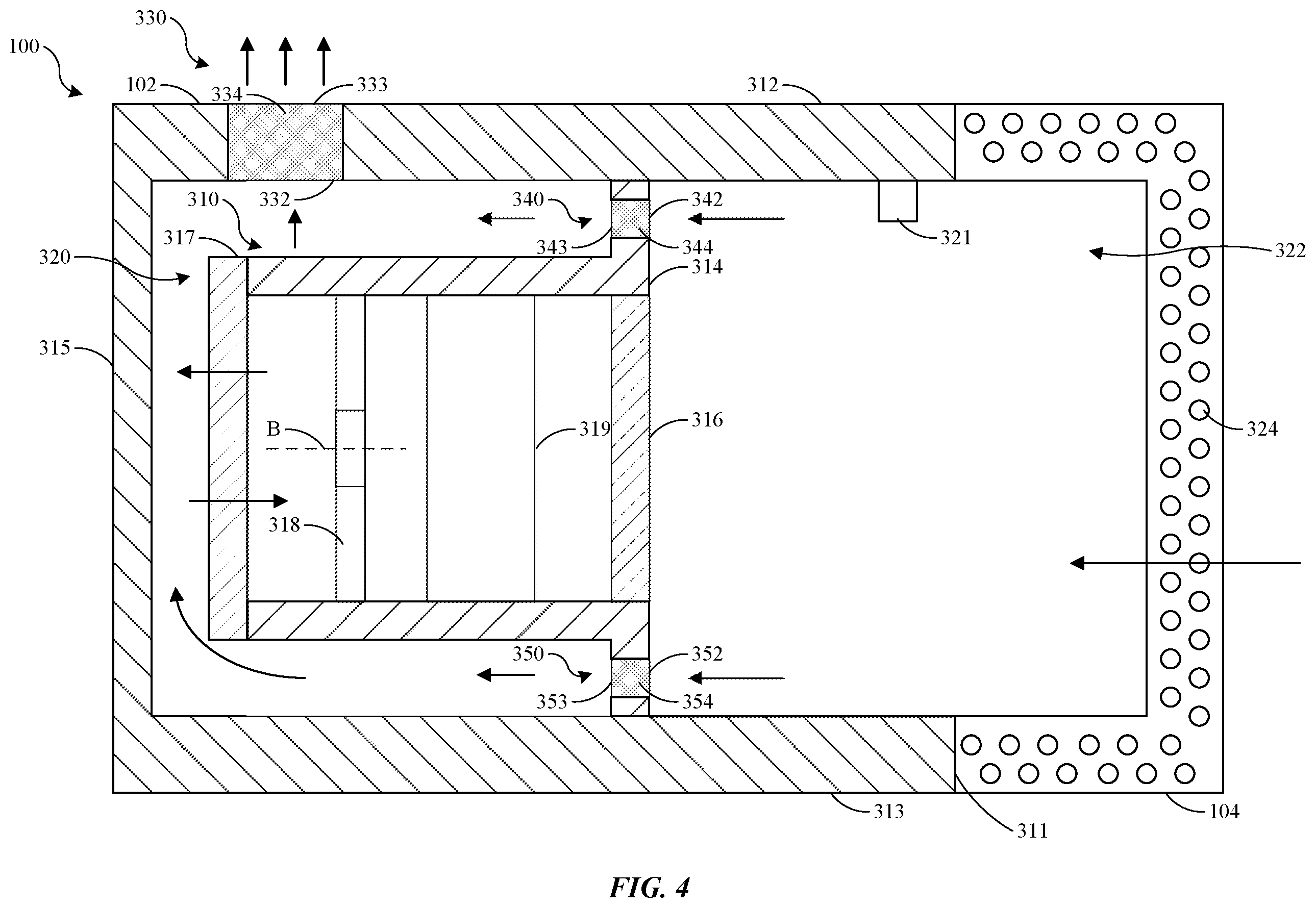 Patent US12422683 Figure 4 – Active cooling for head-mounted display
