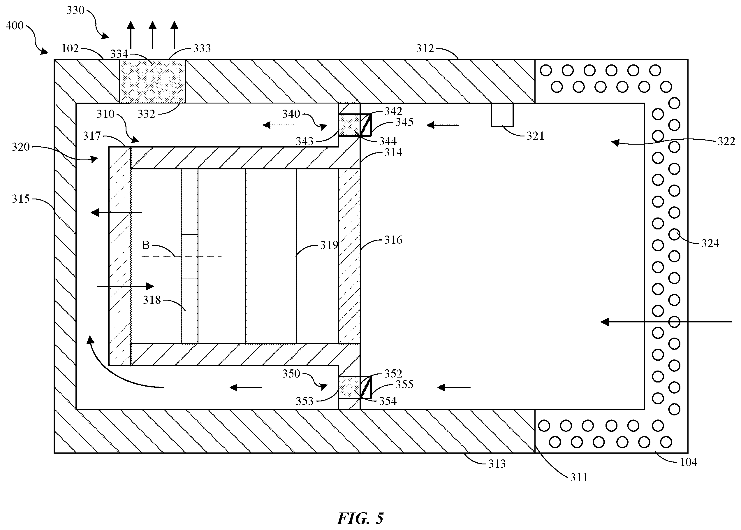 Patent US12422683 Figure 5 – Active cooling for head-mounted display