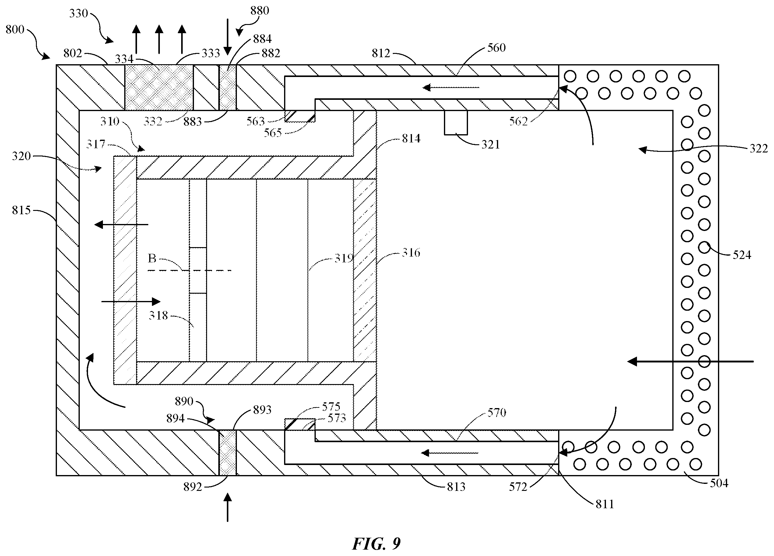 Patent US12422683 Figure 9 – Active cooling for head-mounted display