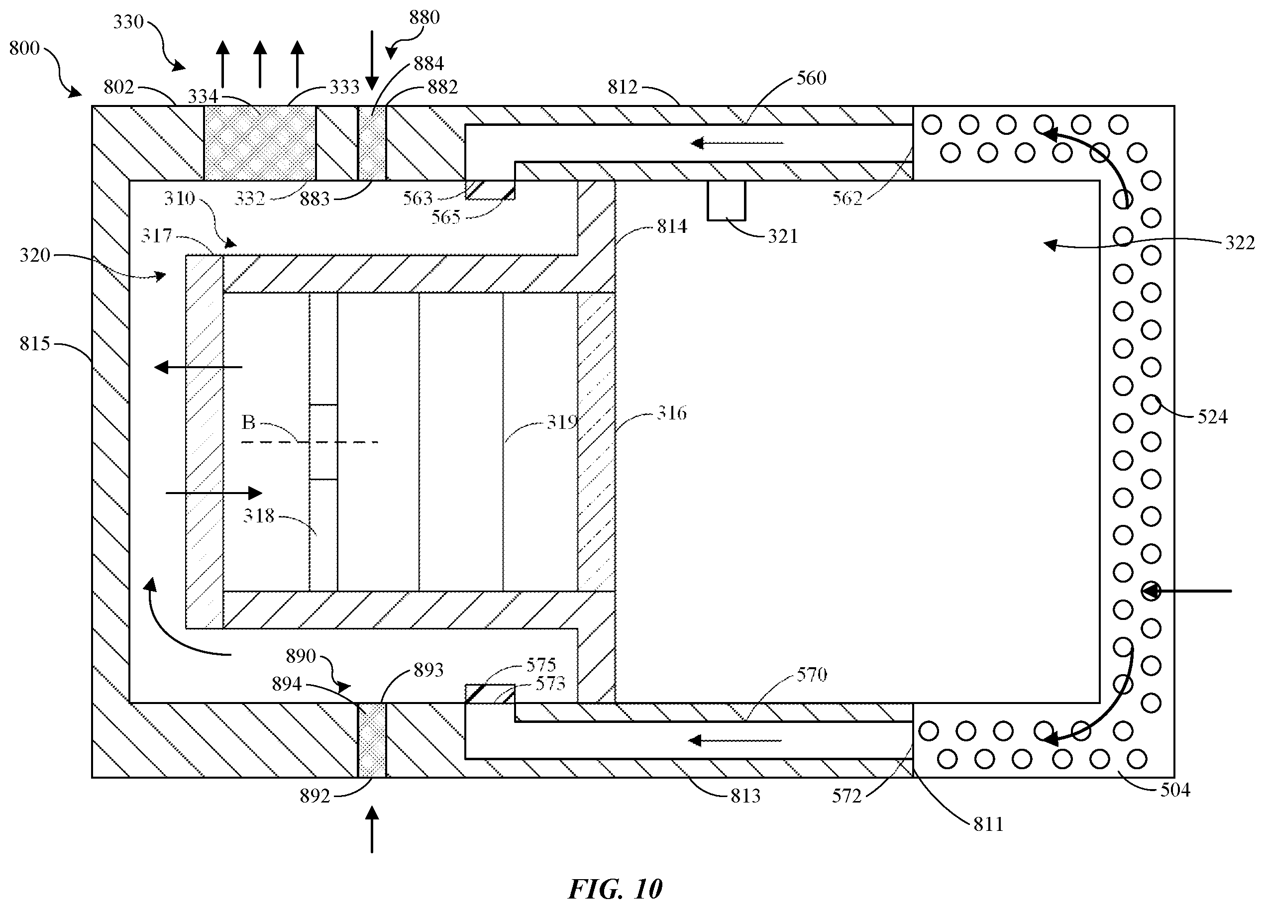 Patent US12422683 Figure 10 – Active cooling for head-mounted display