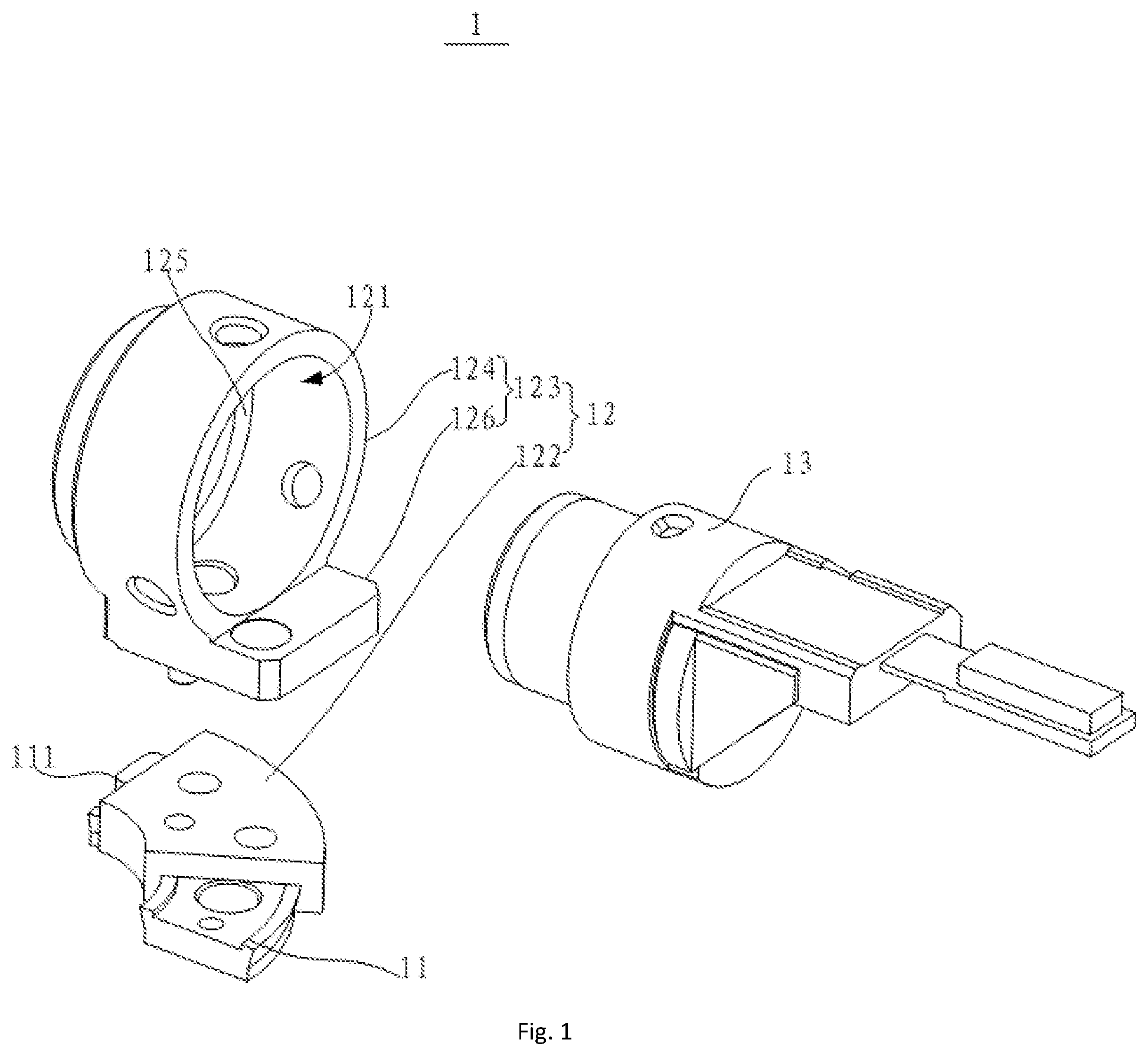 Patent US12422684 Figure 1 – Projection mechanism and glasses