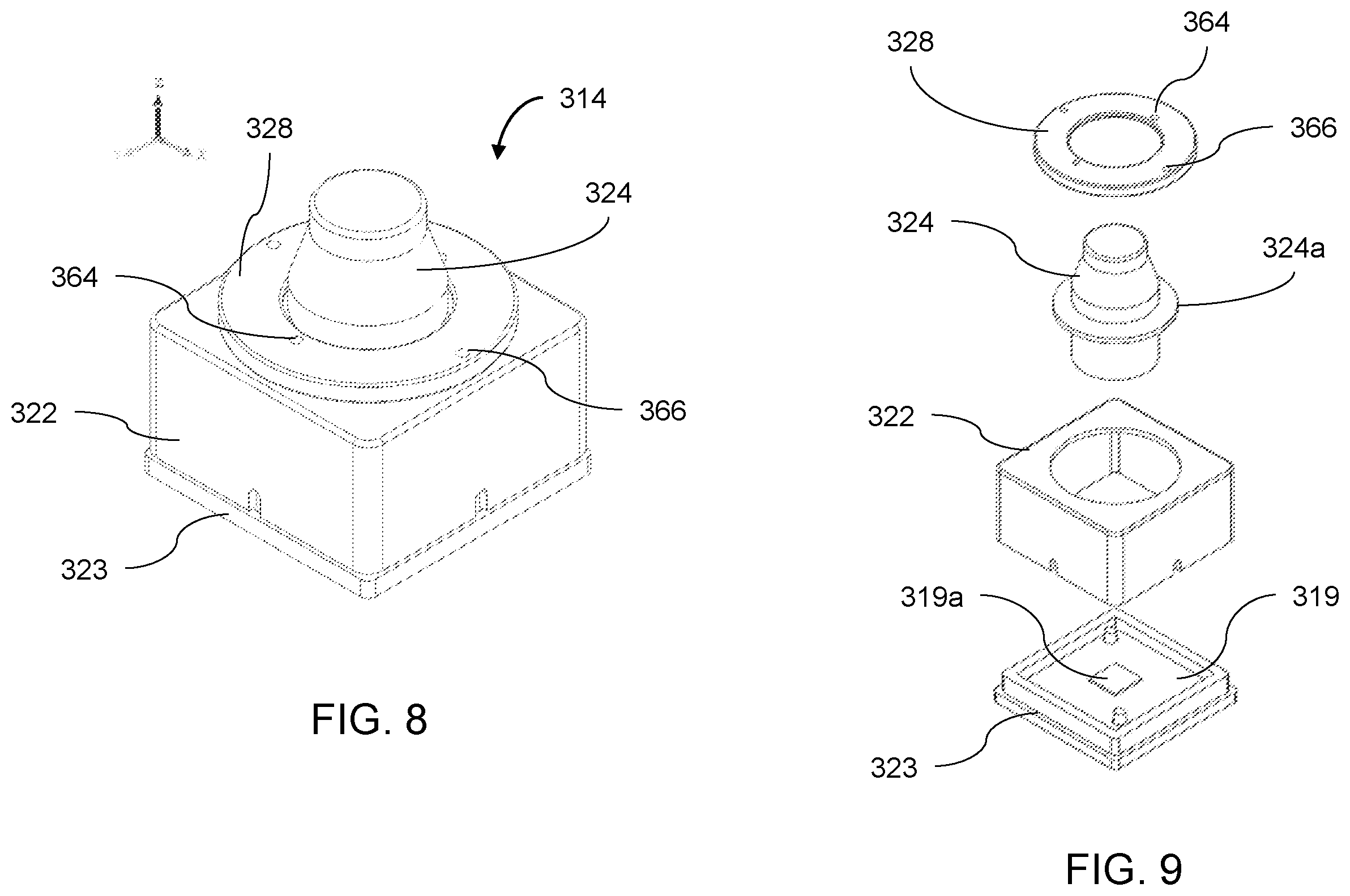 Patent US12422691 Figure 8 – Vehicular camera assembly with lens barrel welded at imager housing