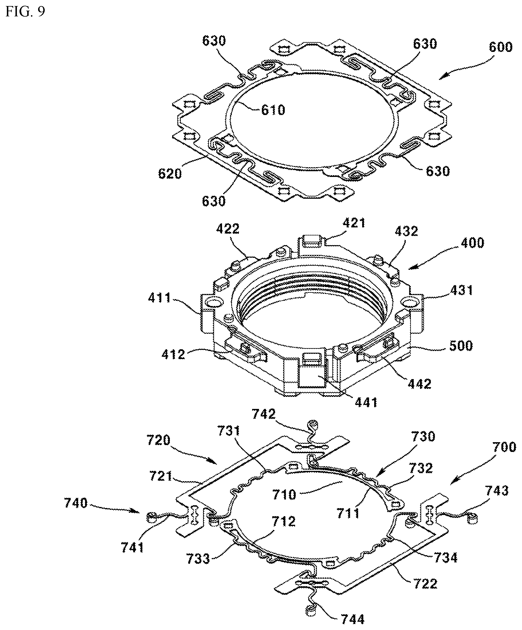 Patent US12422692 Figure 8 – Lens driving apparatus, camera module and optical device