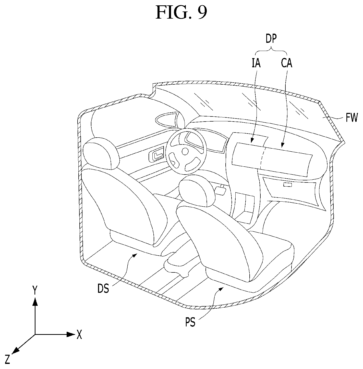 Patent US12422705 Figure 9 – Display apparatus having a viewing angle control unit