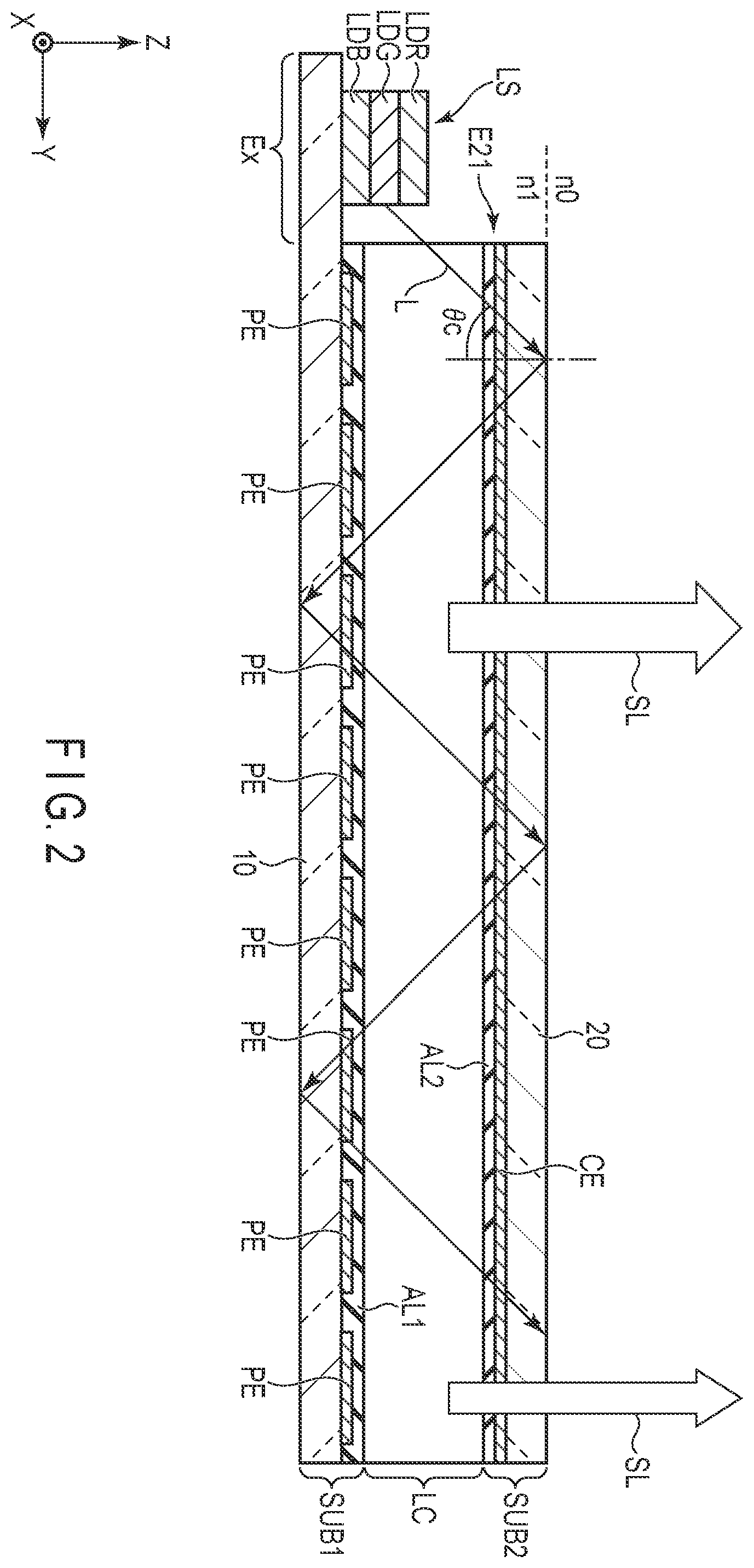 Patent US12422714 Figure 2 – Display device and manufacturing method thereof