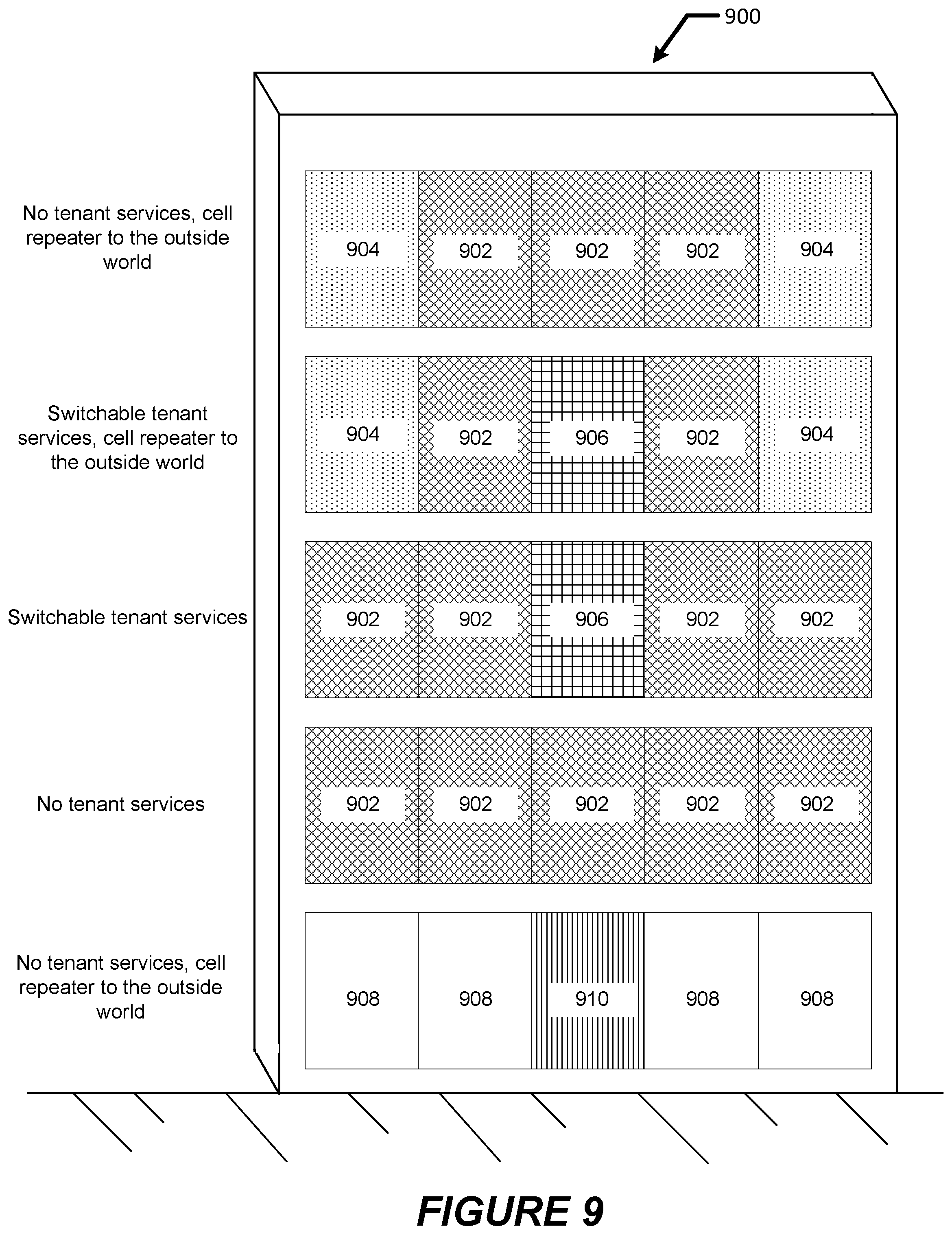 Patent US12422724 Figure 8 – Building network