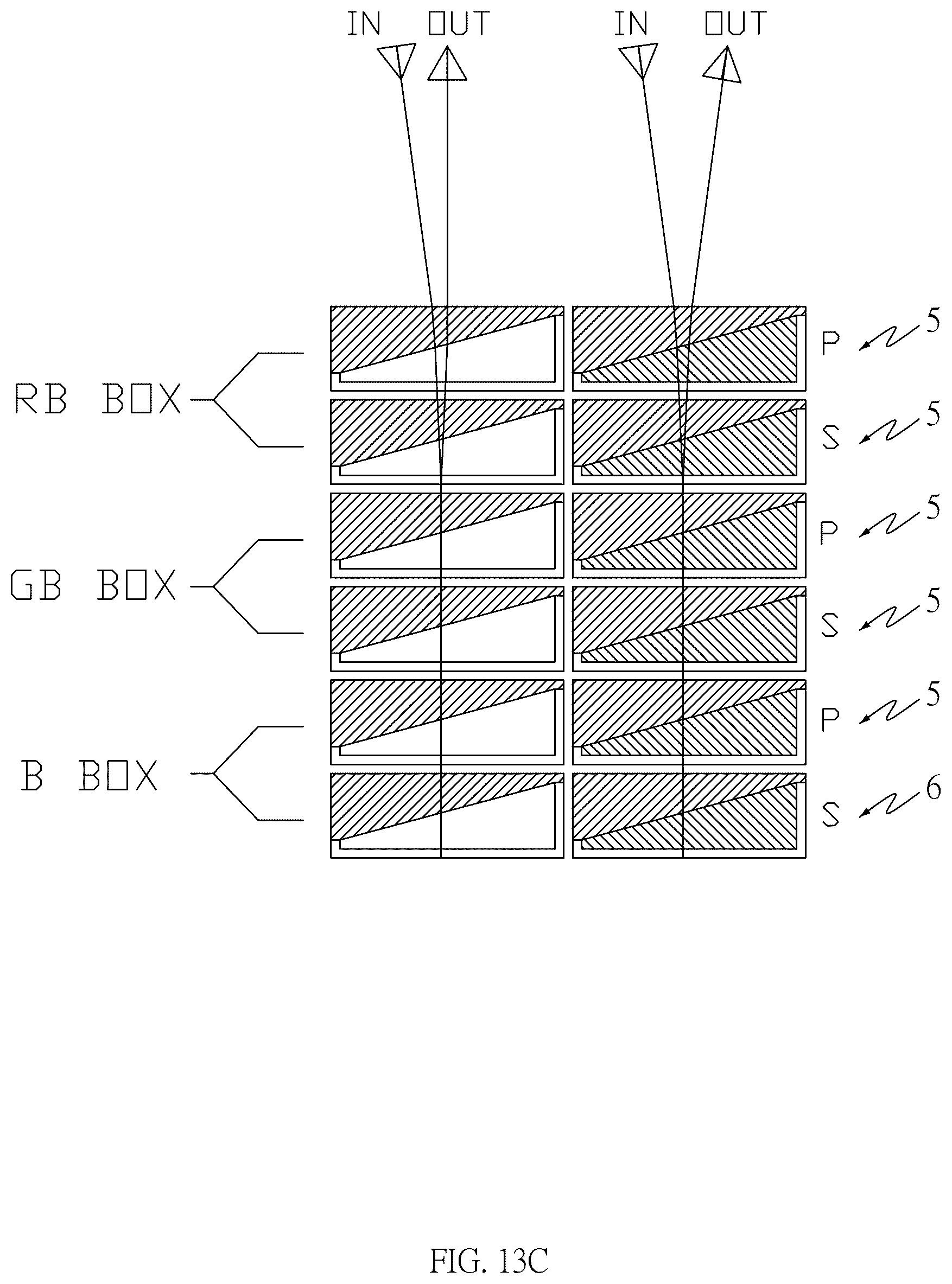 Patent US12422727 Figure 19 – Wedge-shaped liquid crystal cell array capable of controlling light angle deflection