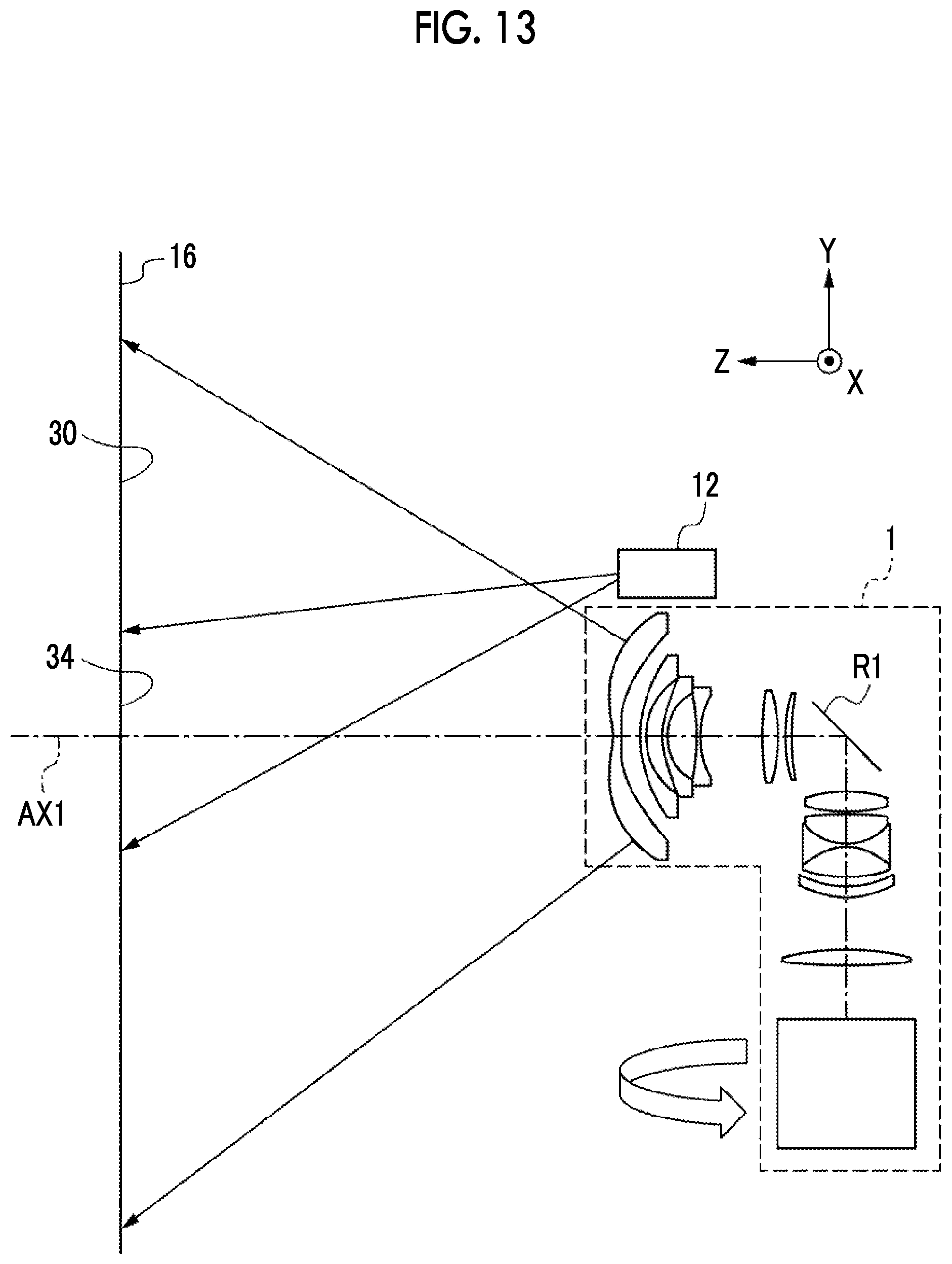 Patent US12422738 Figure 10 – Projection apparatus