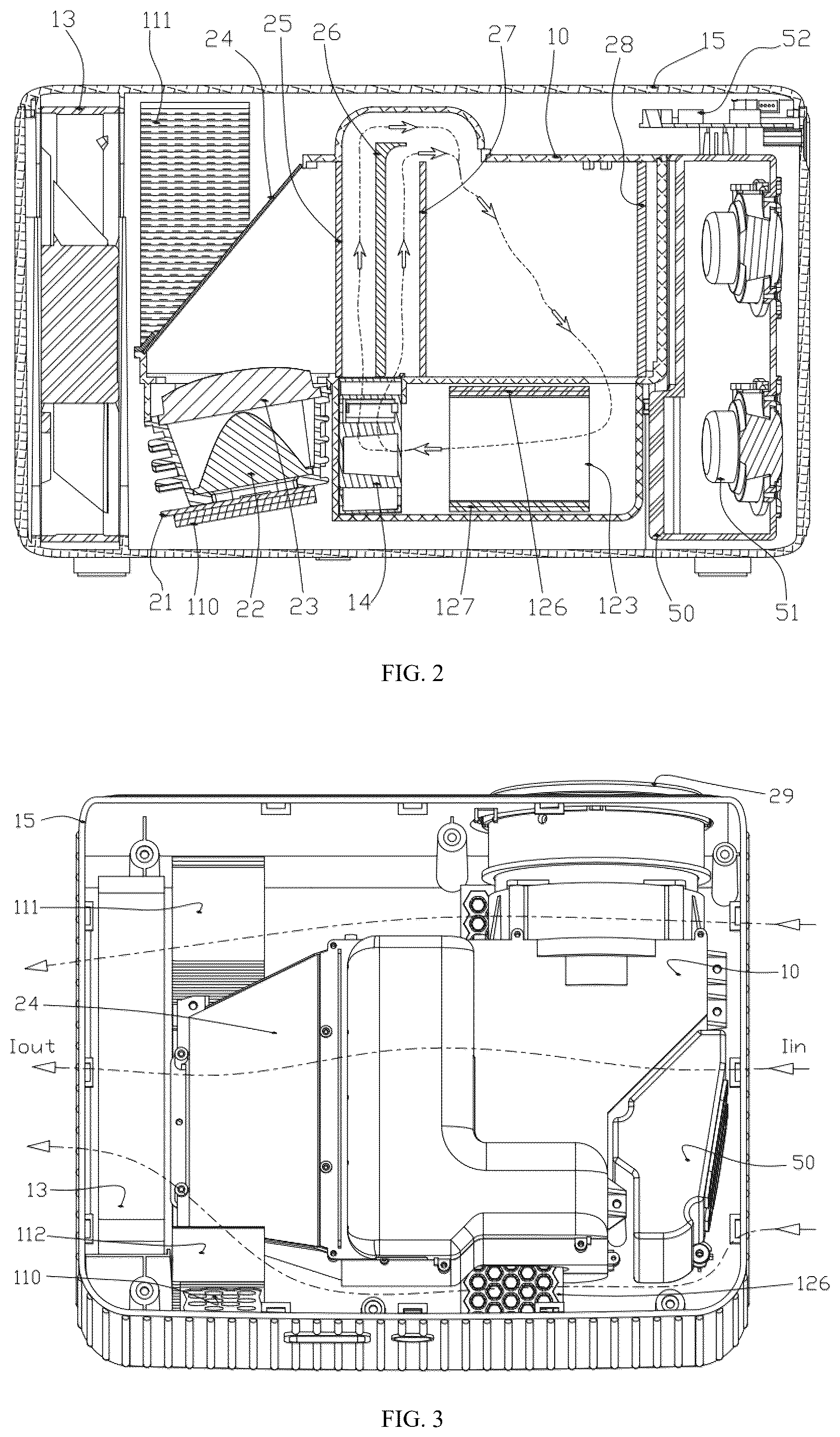 Patent US12422740 Figure 2 – Projector with thermal superconducting material for heat dissipation