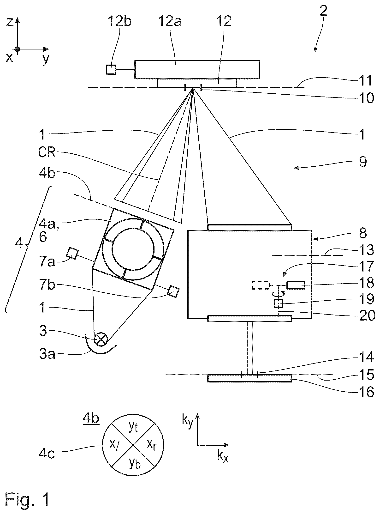 Patent US12422743 Figure 1 – Method for measuring a reflectivity of an object for measurement light and metrology system for carrying out the method