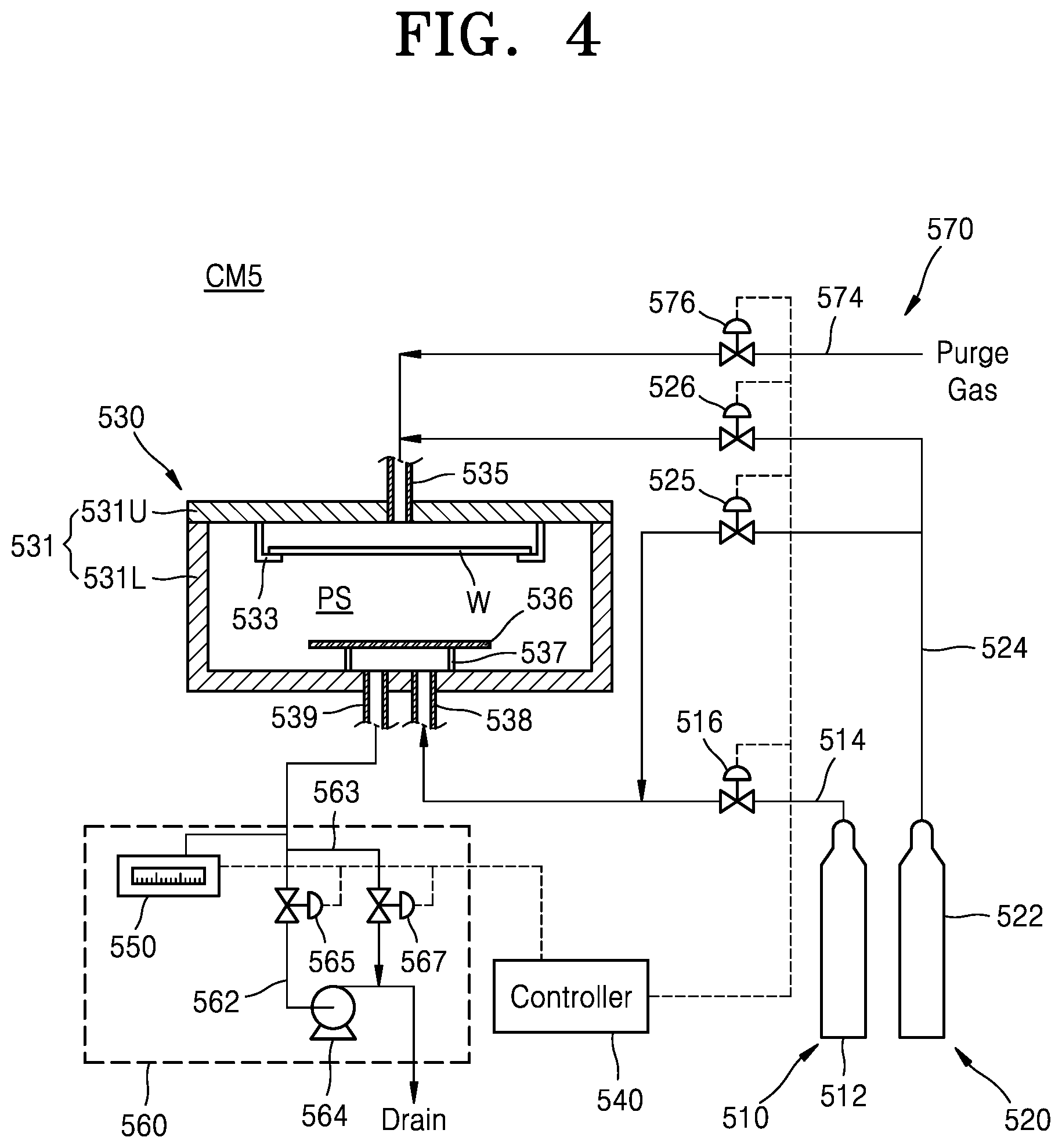 Patent US12422754 Figure 4 – Substrate processing apparatus, semiconductor manufacturing equipment, and substrate processing method